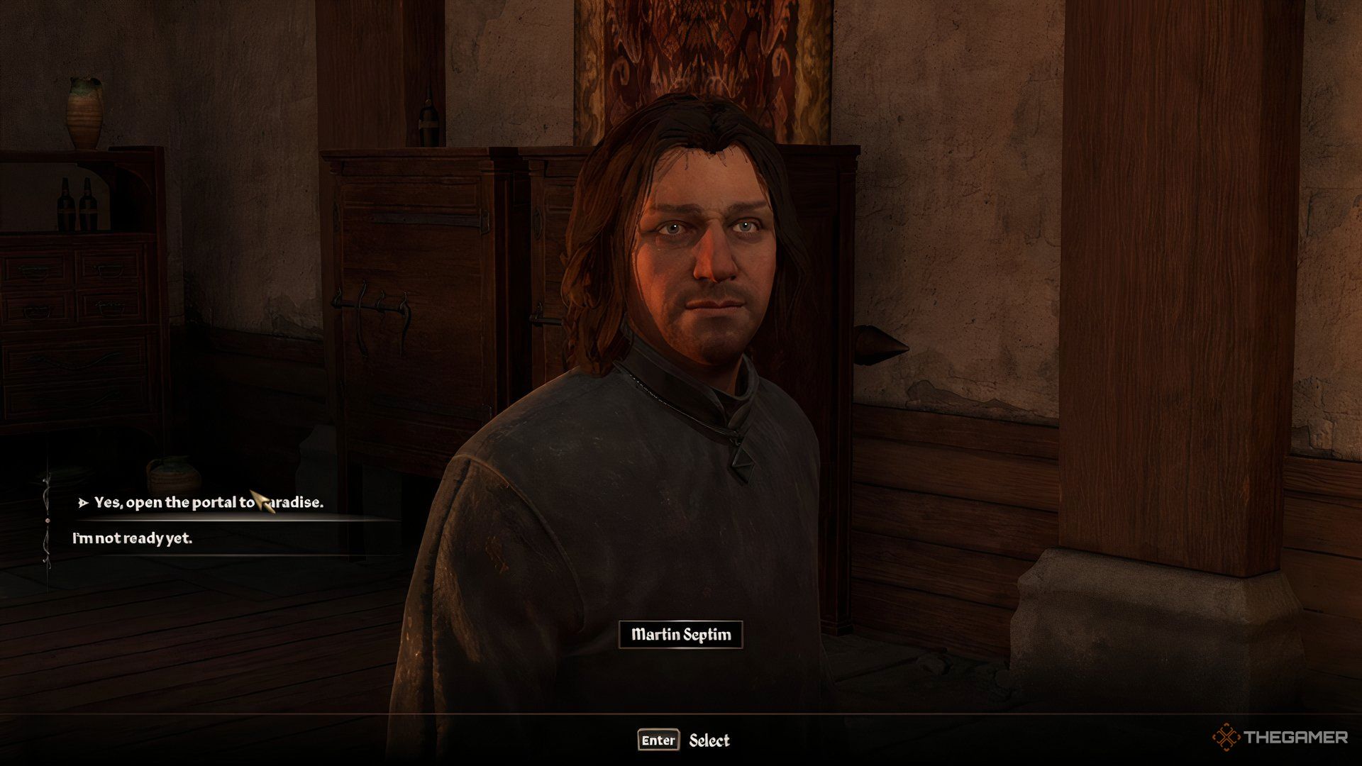 صحبت با مارتین سپتیم در مورد پورتال به بهشت ​​در Elder Scrolls IV Oblivion Remastered.