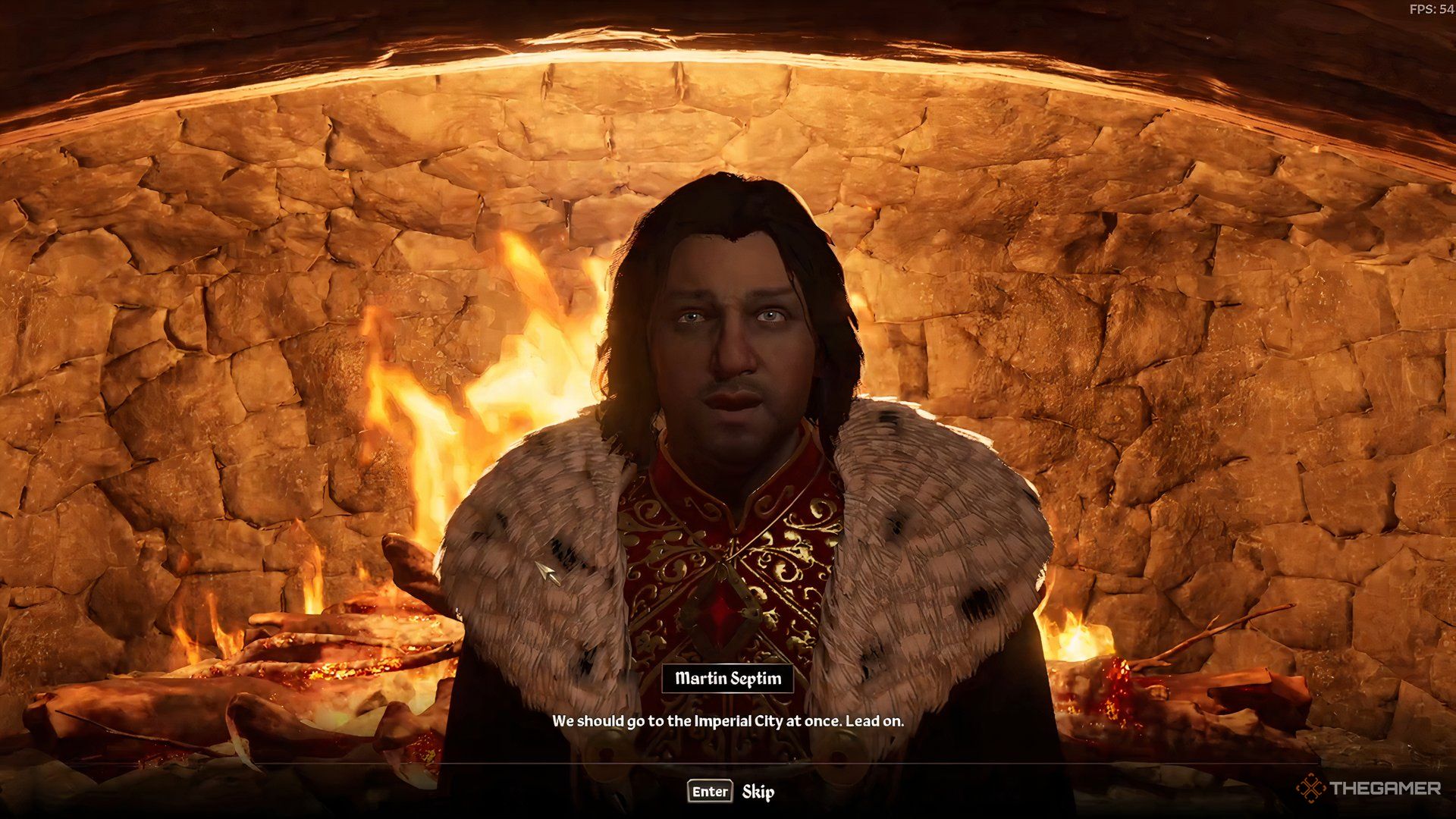 صحبت با مارتین در آخرین تلاش در Elder Scrolls IV Oblivion Oblivion.