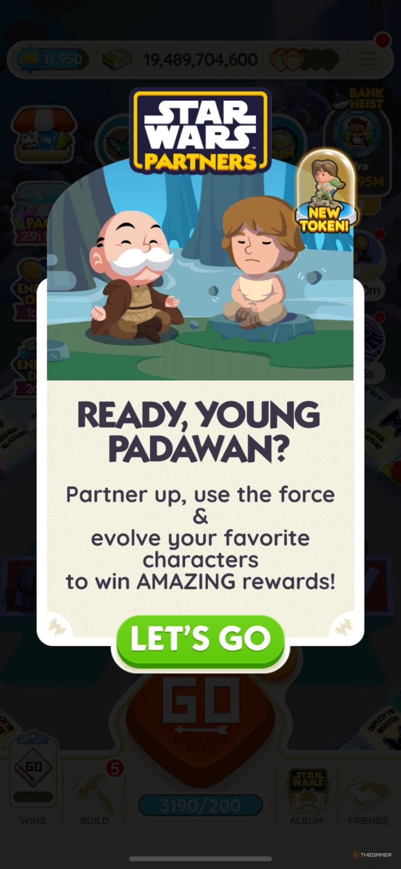 Start screen for Star Wars Partners in Monitoring.