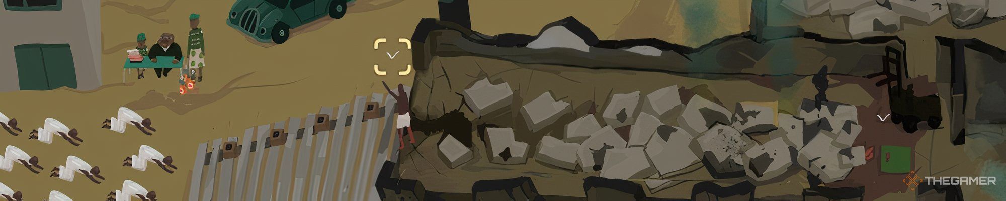 Worshiping the debris at the height of the golden idol.