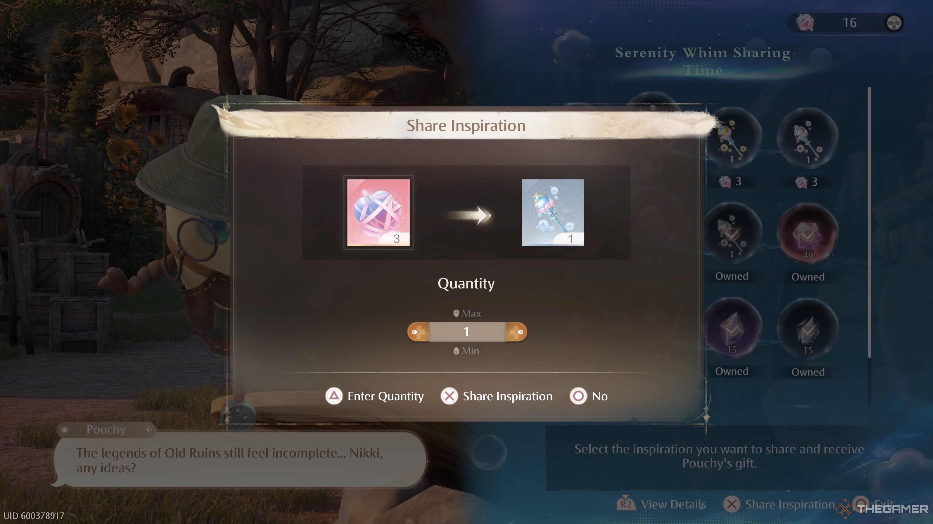 کیسه تجارت برای یک حباب در Infinity Nikki.