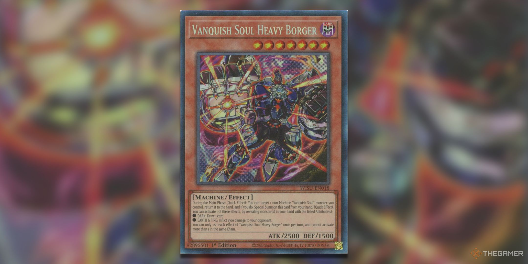 Vanquish Soul Heavy Borger Yu-Gi-Oh! TCG collectors rare card art from Wild Survivors.