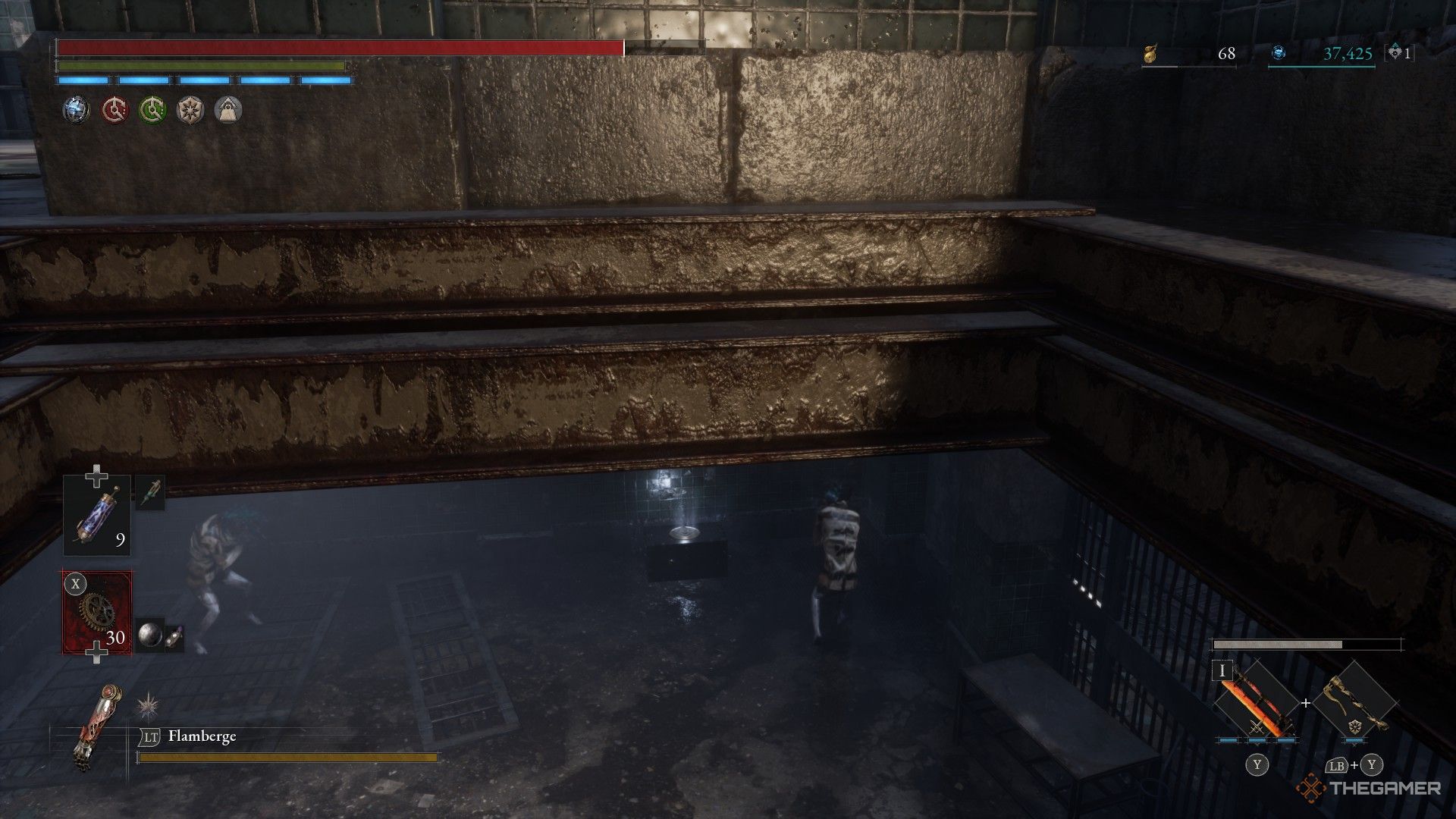 Player locates a hole with a chest beneath that contains the Tenacious Amulet in Lies of P: Overture.