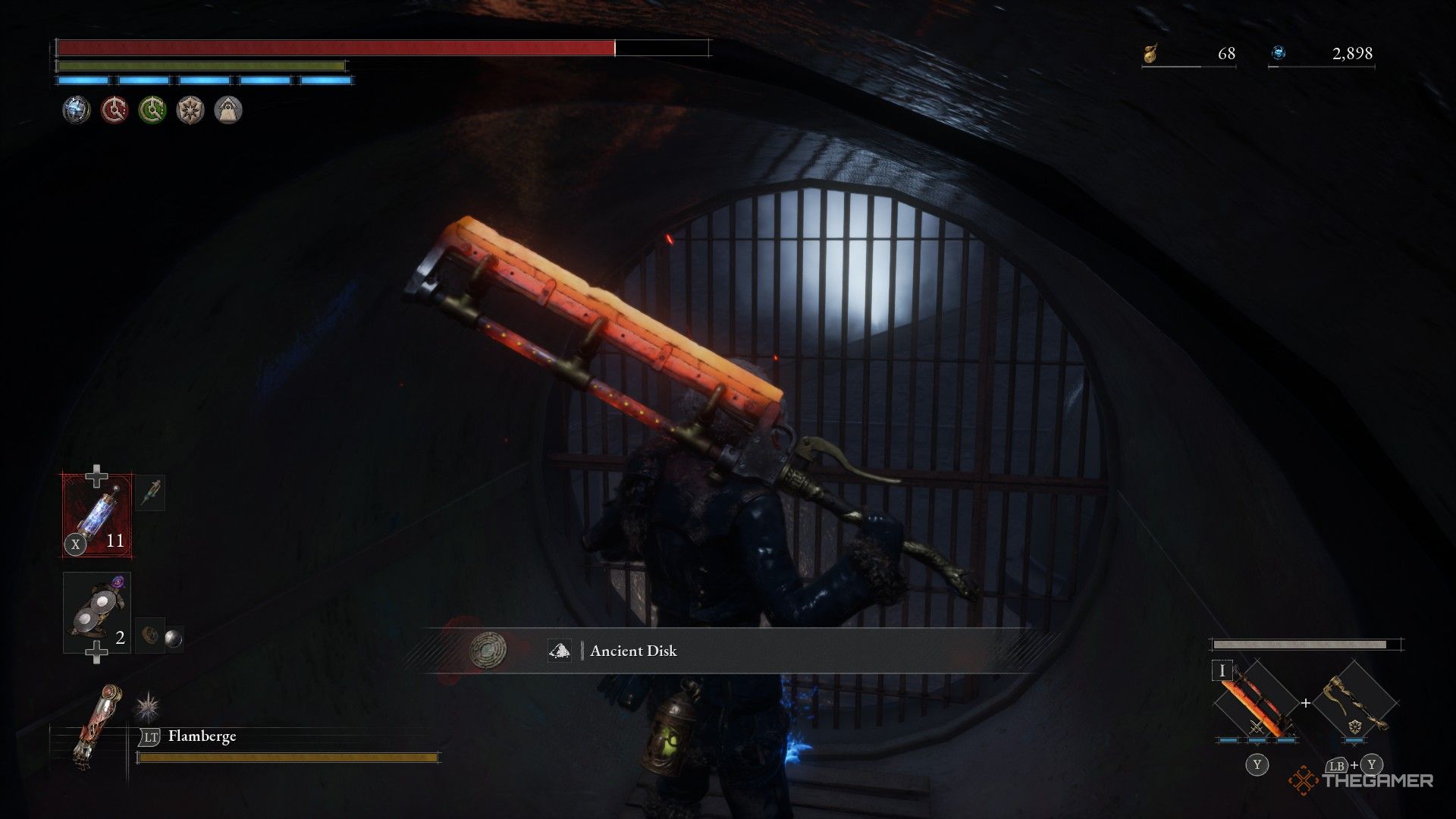 Athletes takes the third ancient disk within a metal pipe inside the groundwork of burning the PHHT's lies.