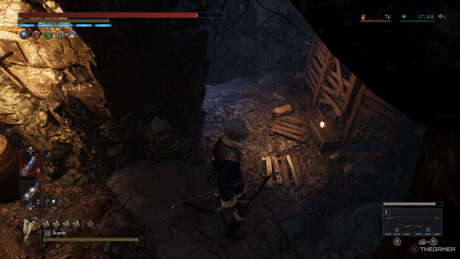 The player finds a drop-off that leads to a butterfly and the crushing doll in lies by P: Overture.