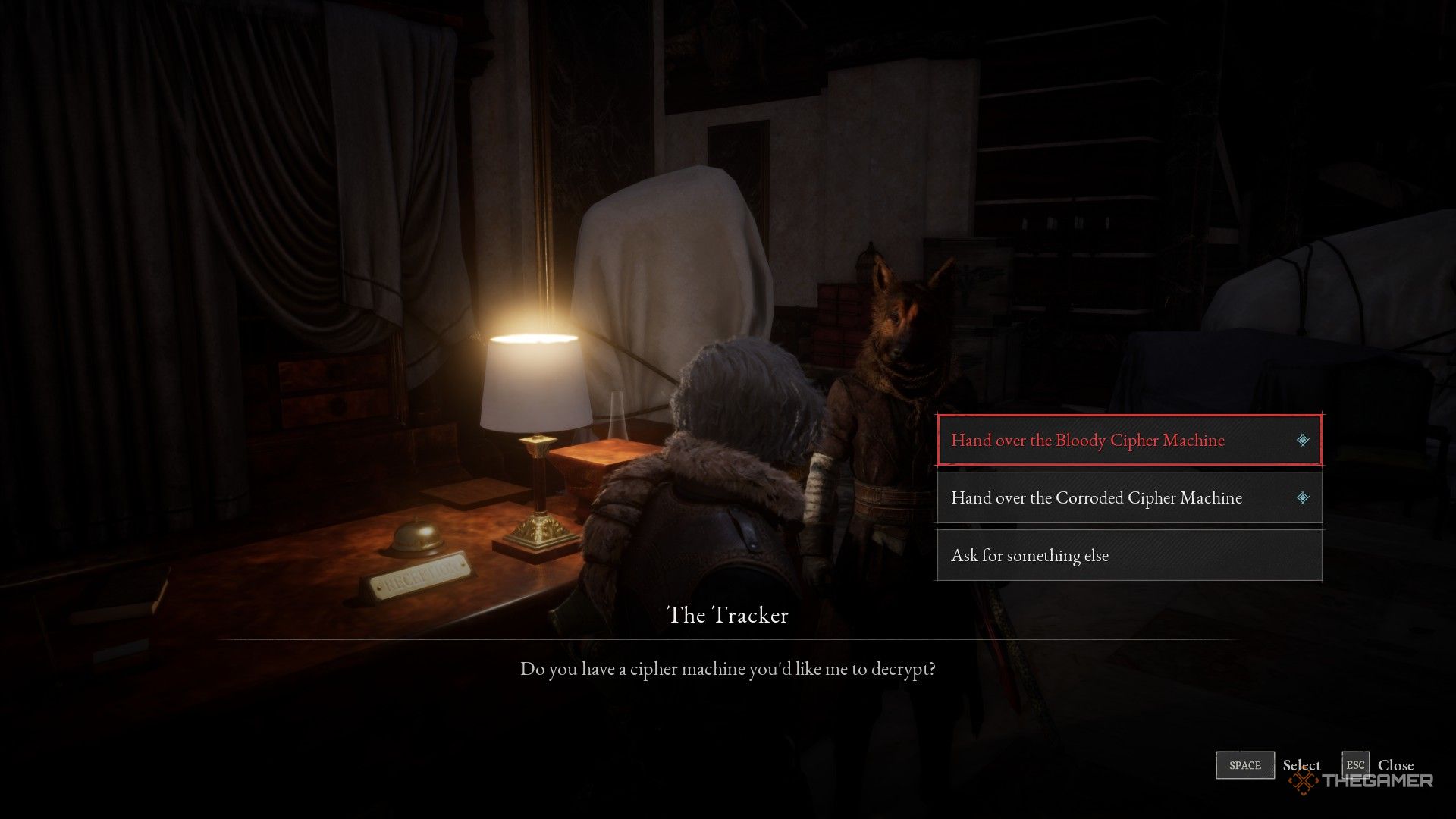 The player provides Alidoro with a blood password machine with a lie of P: OVERTURE.