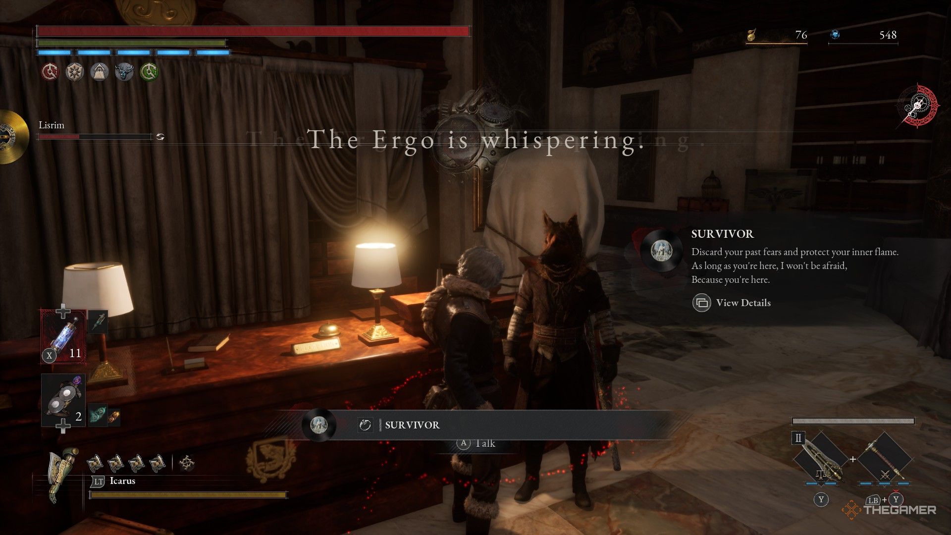 The player received the surviving vinyl from Alidoro in the lies of P: Overture.