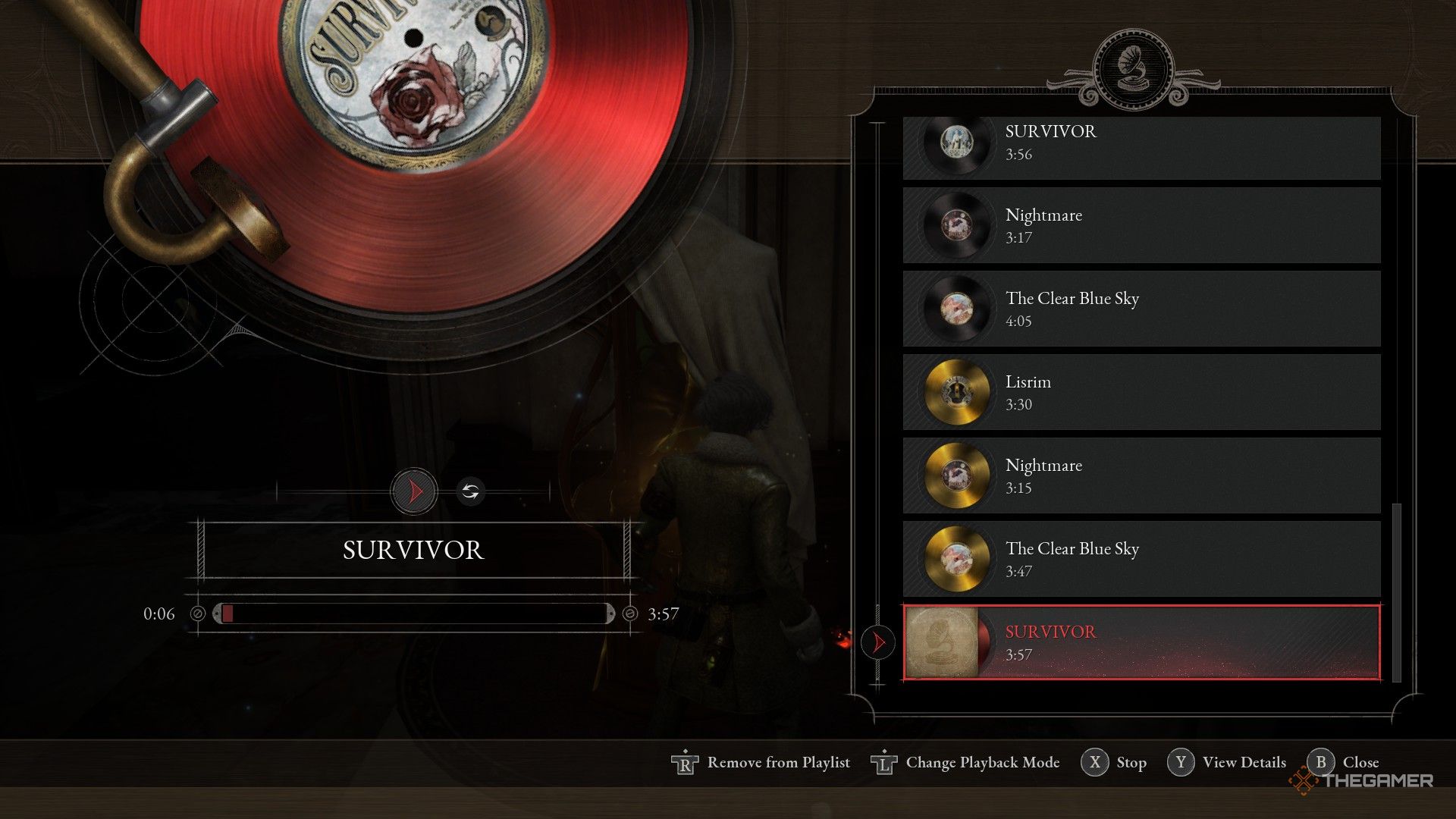 The player concerns the recordings available on the musical player that presents all the DLC vinyls in the lies P: Overture.