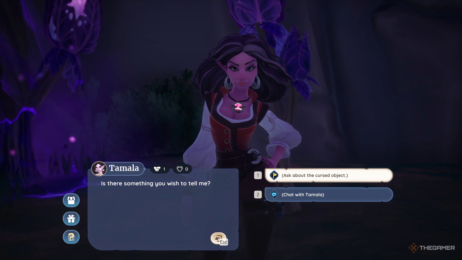 Ask Tawala about the cursed object you found in Palia.