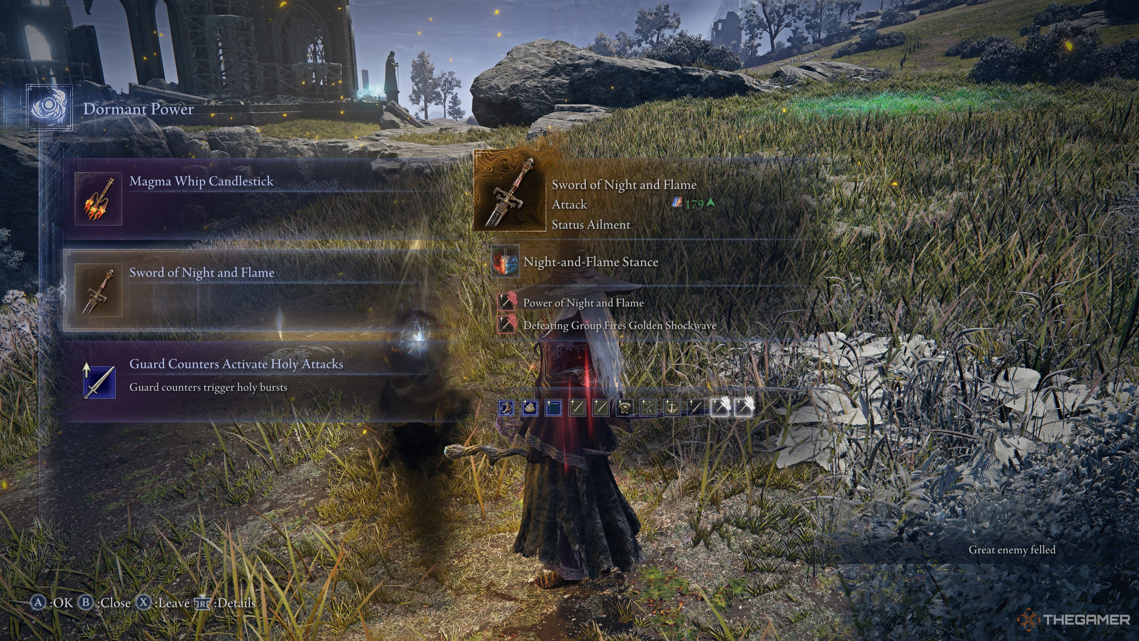 The fire ring nightreign sword of night and flame as boss reward