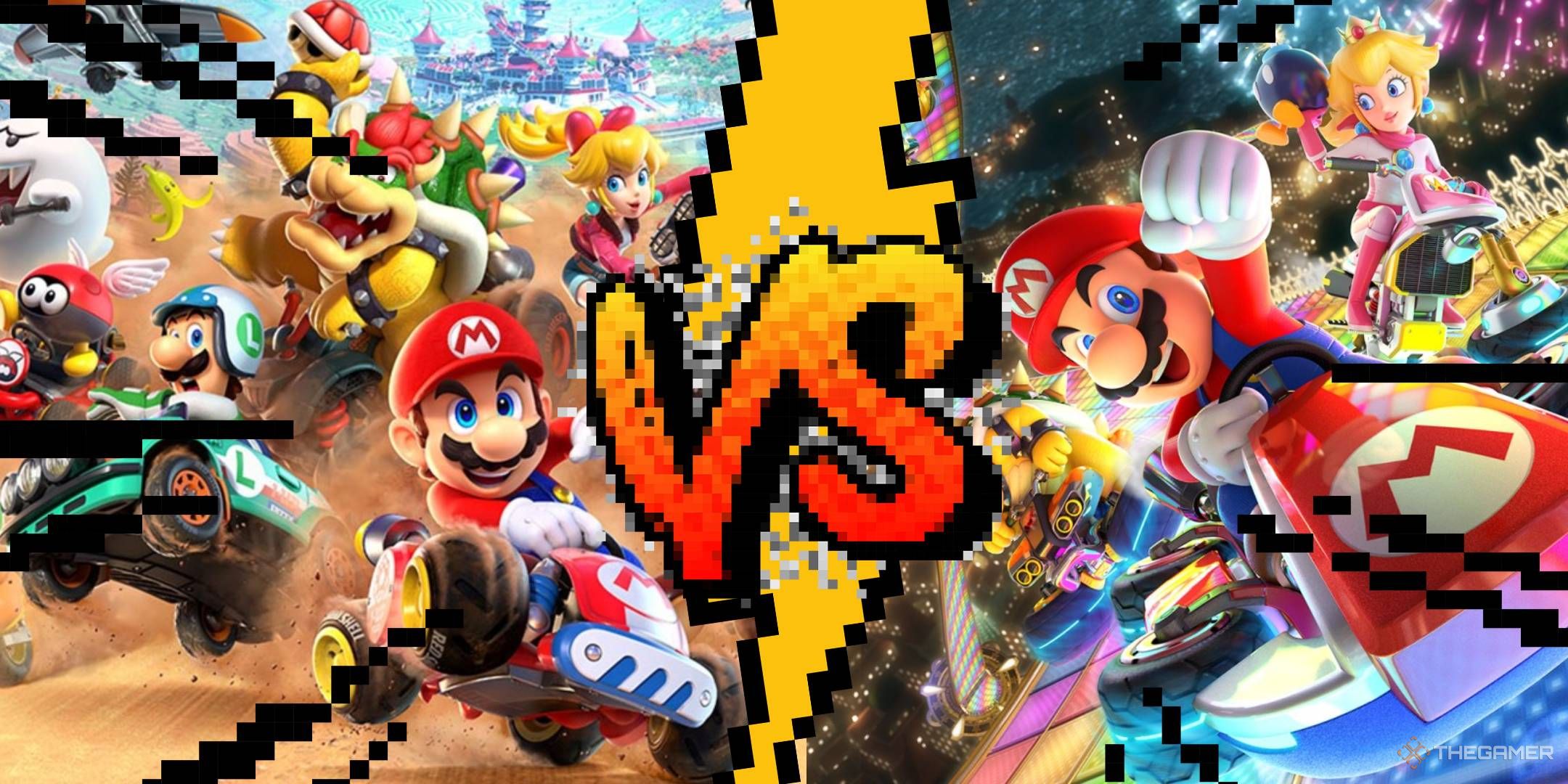 Mario Kart World Vs 8 Deluxe key art featured image.