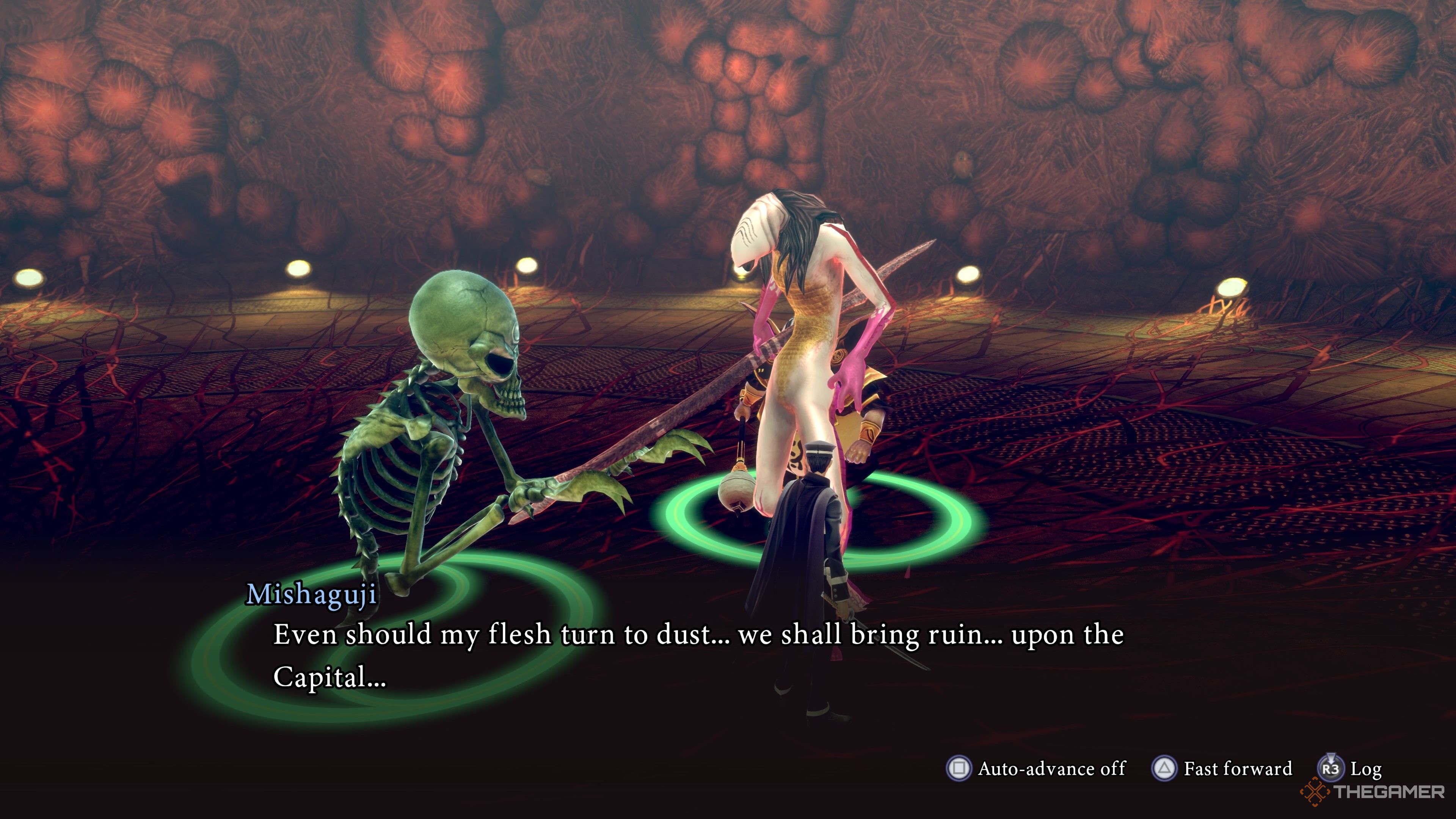 Mishagu talked to Raida after defeat in Raidou remastered the secrets of the mindless army.
