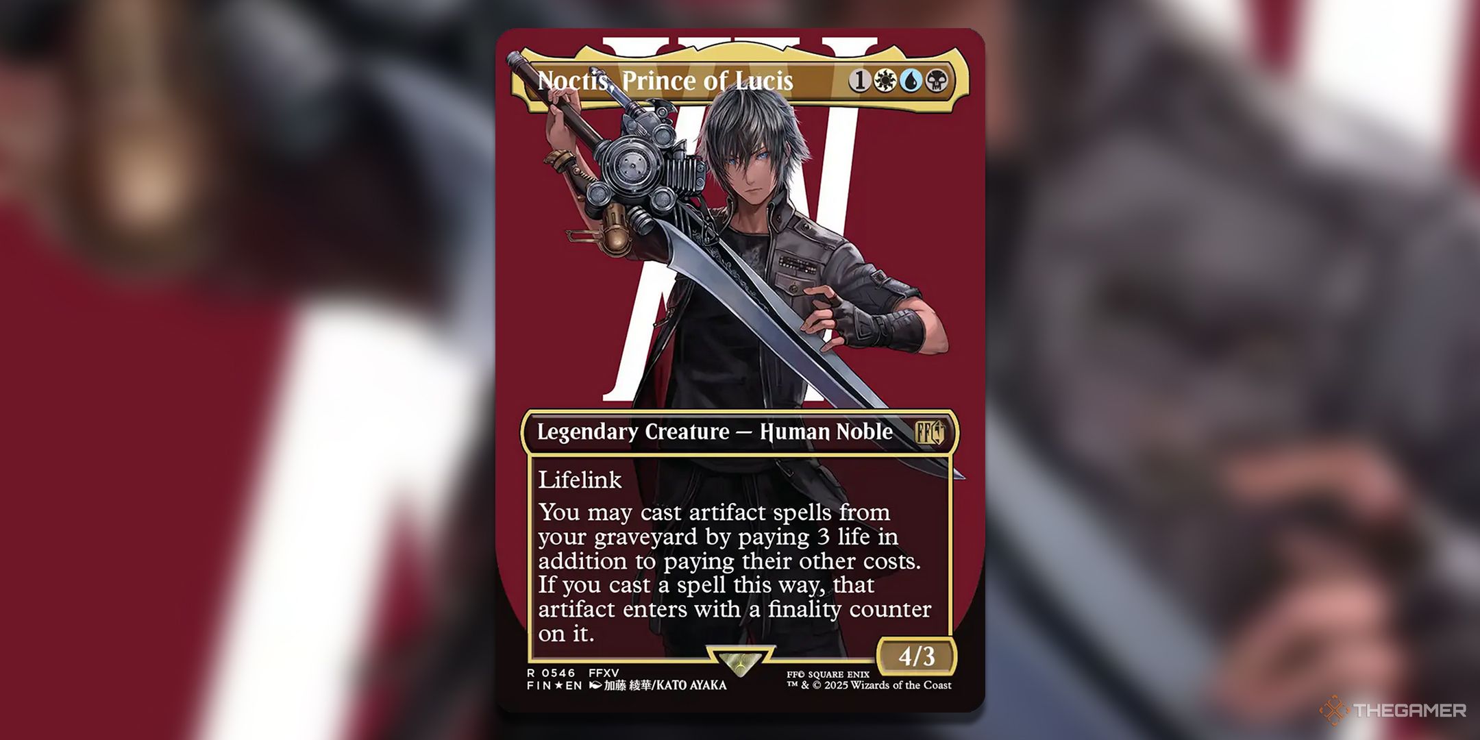 Noctis, prince in lucis surge foil mtg card.
