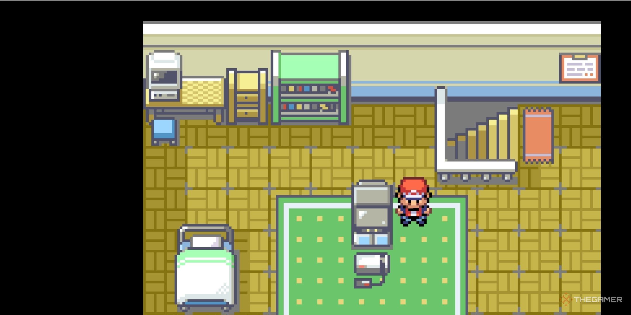 Red in pokemon radical red in his room