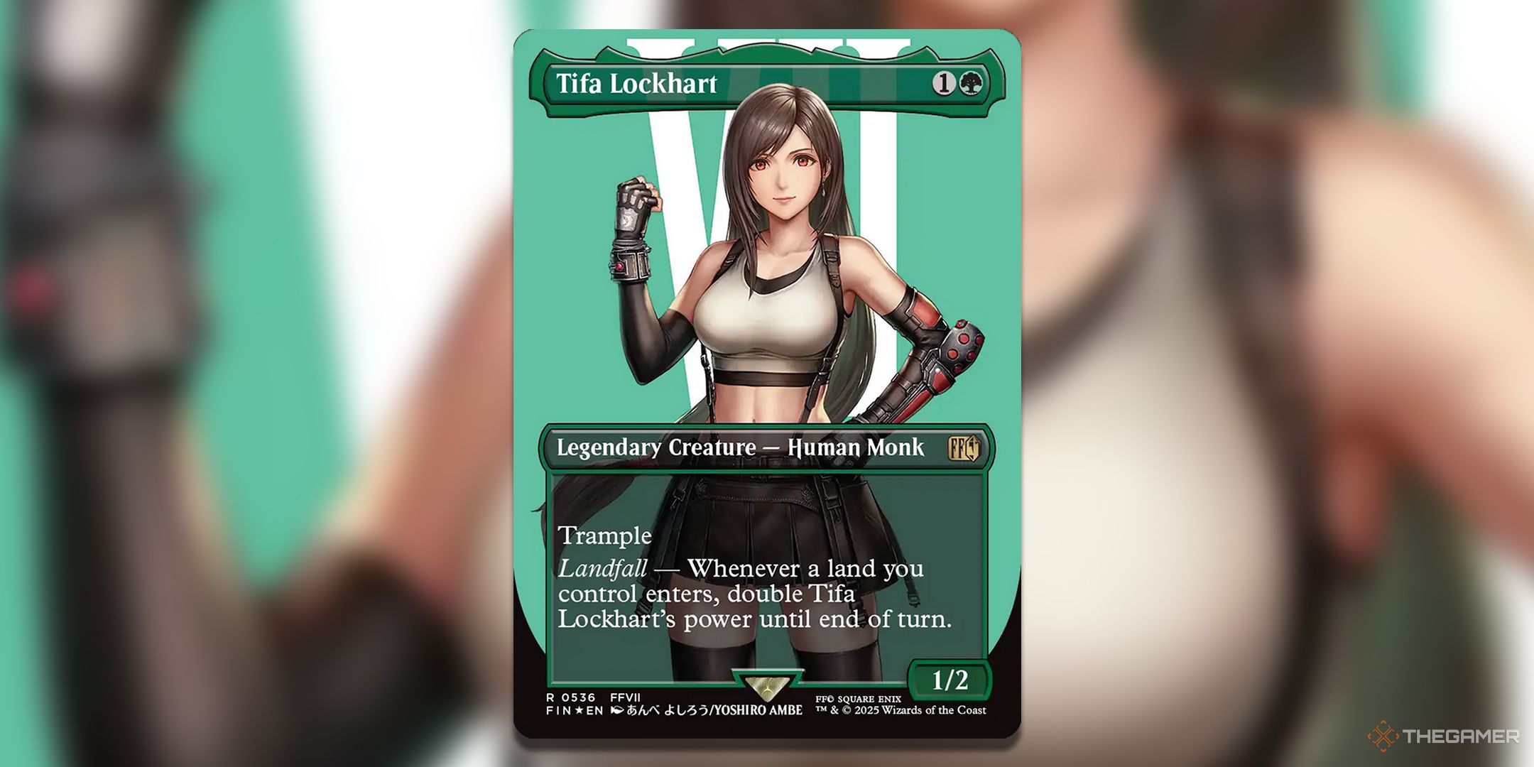 Tifa Lockhart Surge Foil Mtg Card.