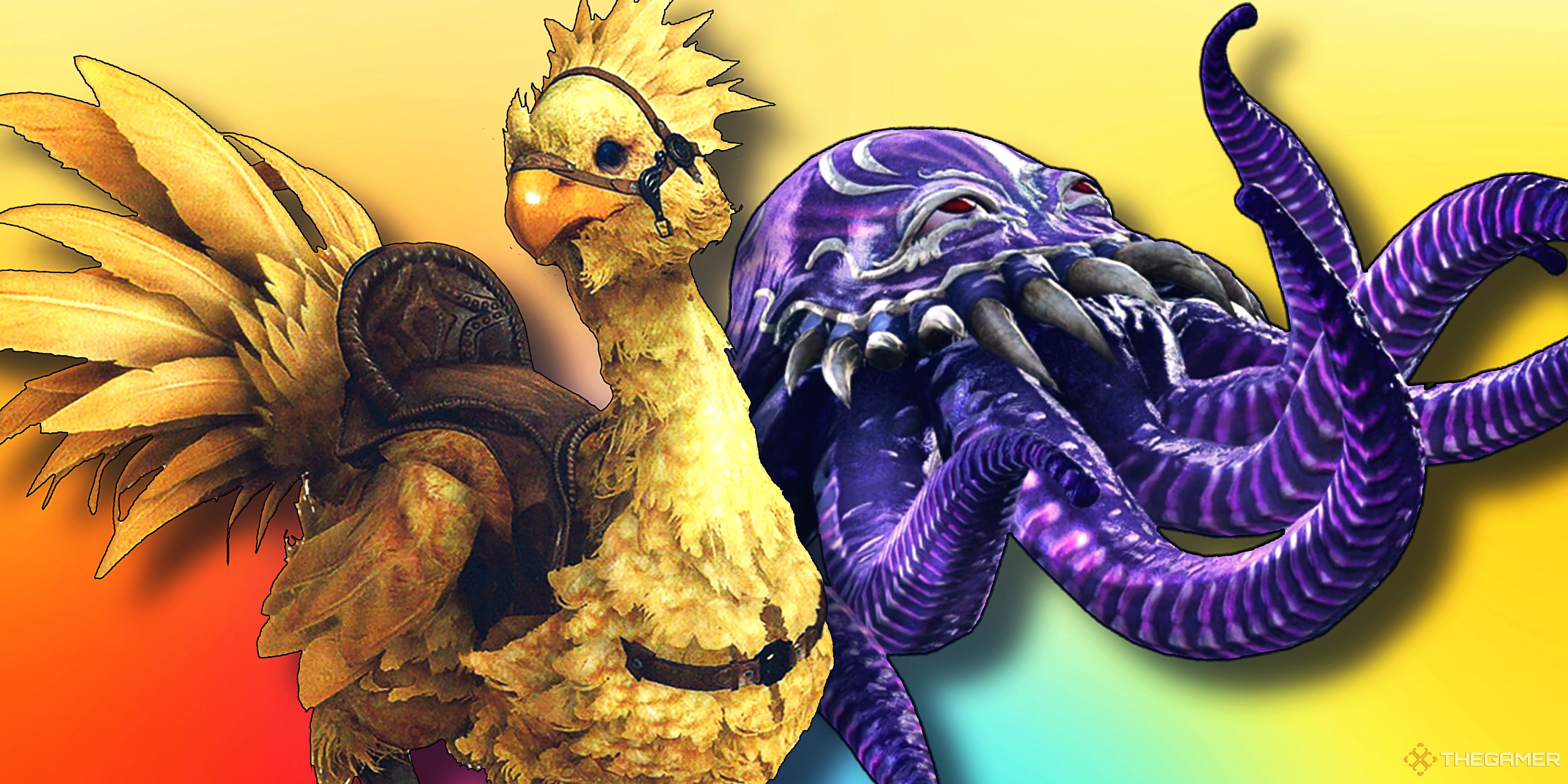 Chocobo and Ultros.