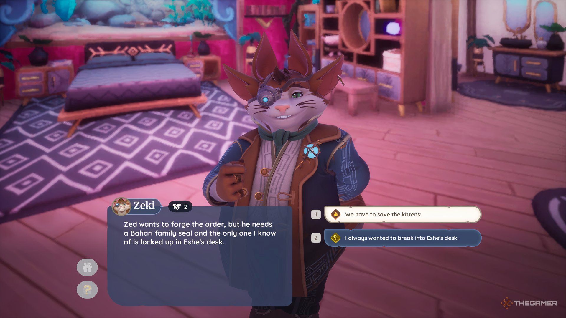 Zeki asks you to steal the Eshe seal for his boss Zed in Palia.