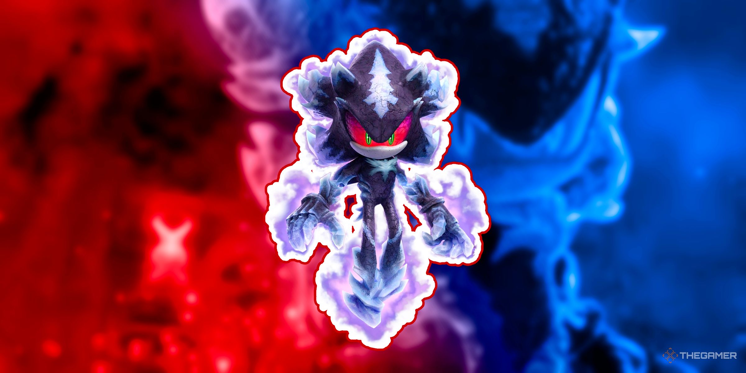 Mephiles performances of their own images from Sonic x Shadow Generations