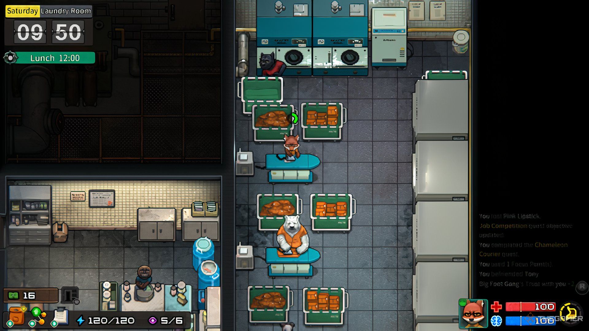 In the morning, ironing clothes to wash the jail clothes.