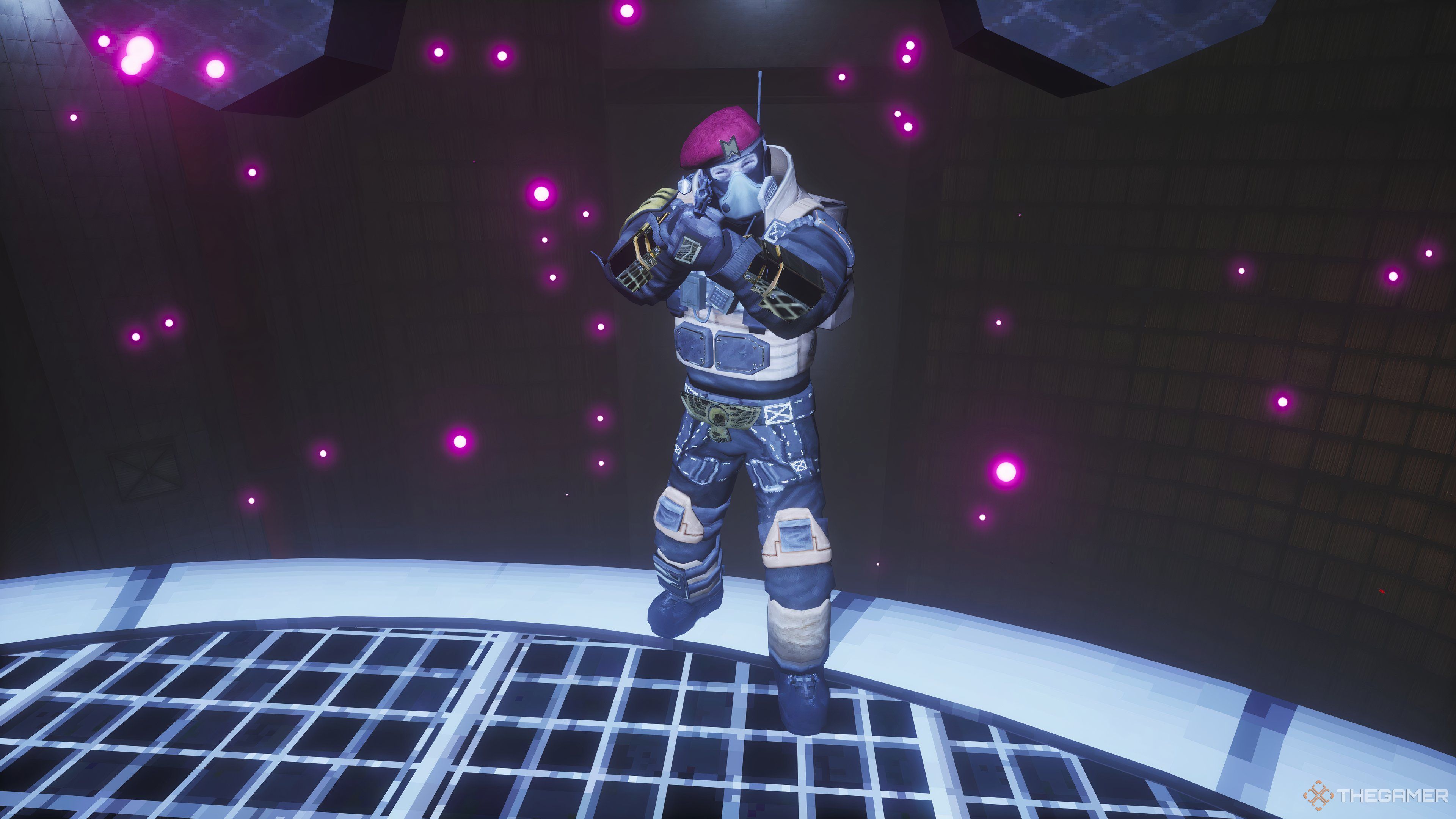 Captain Shooting Player in the Portal Chamber in the Abyatic Element.
