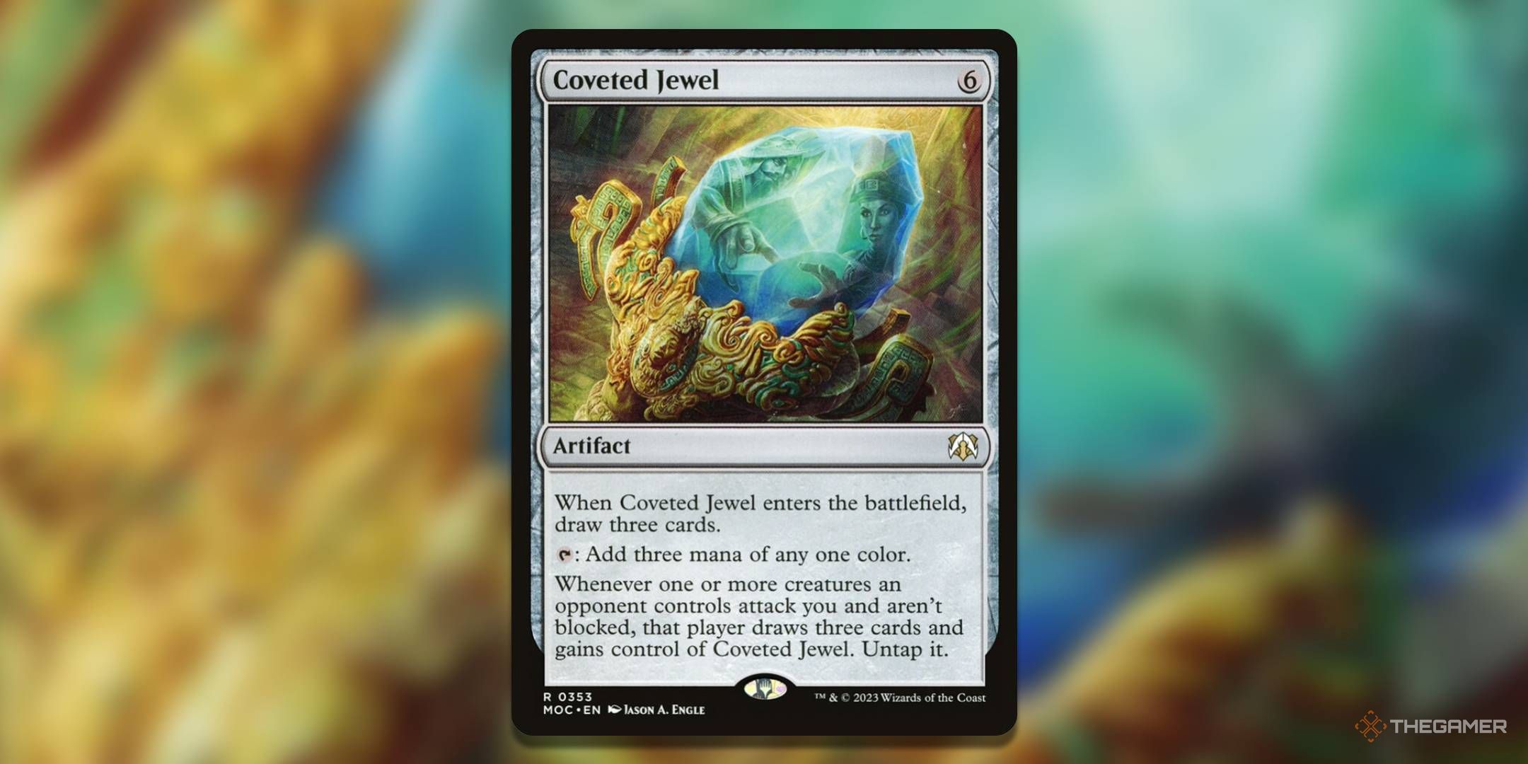 Lowered jewelry card, from magic: Machine Commander set.
