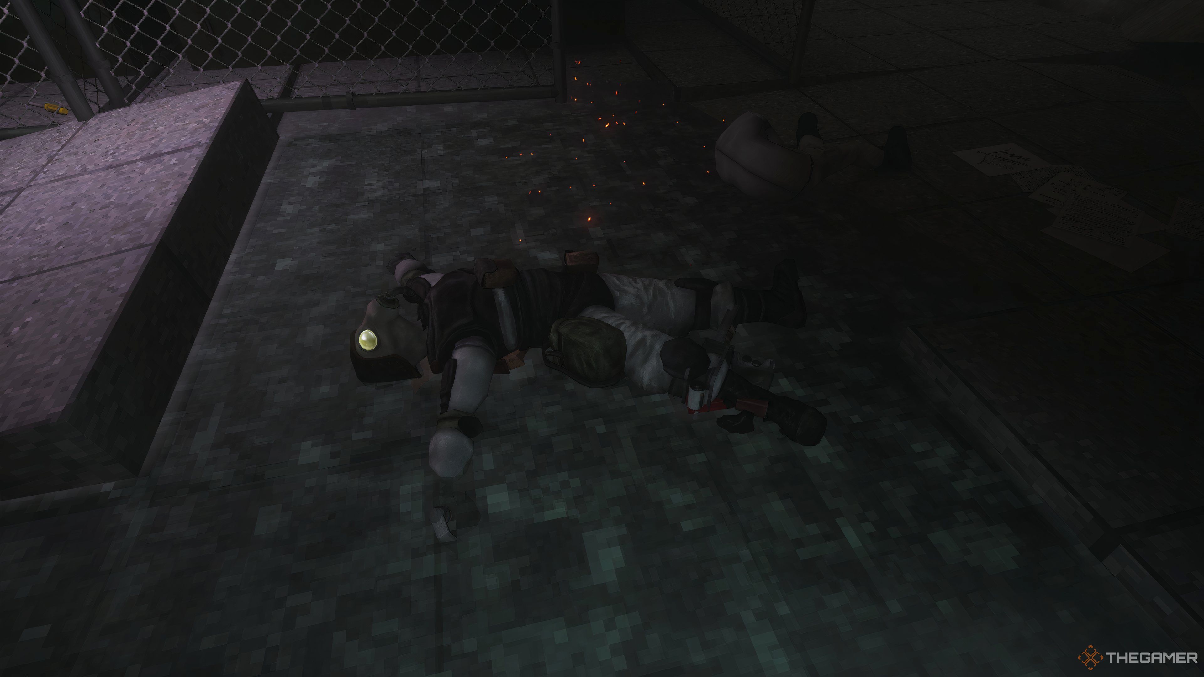 Dead lab rat NPC in Abetic Element.