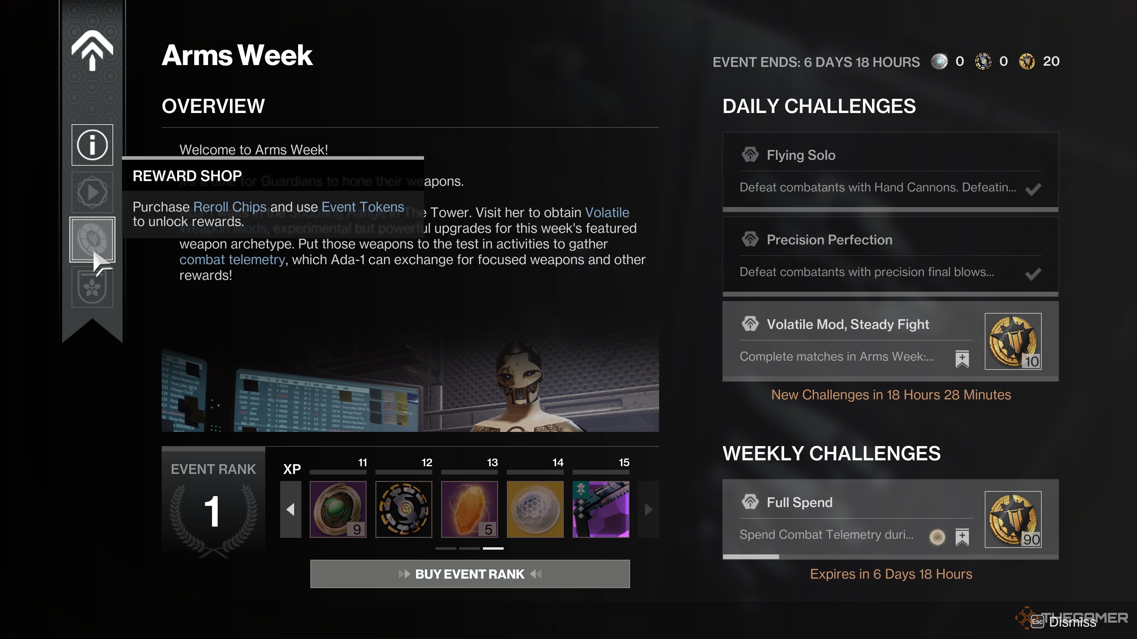 Destiny 2 Arms Week Herausforderungen
