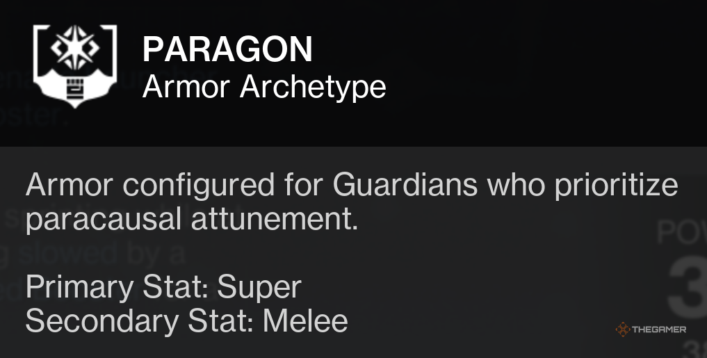 Destiny 2 Paragon Armor Type
