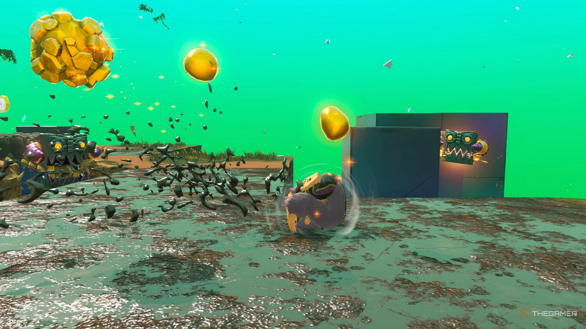 Assing the ass kongs to Kong Bonganaza in Kong Bonganaza collects Goodness through the soil in the