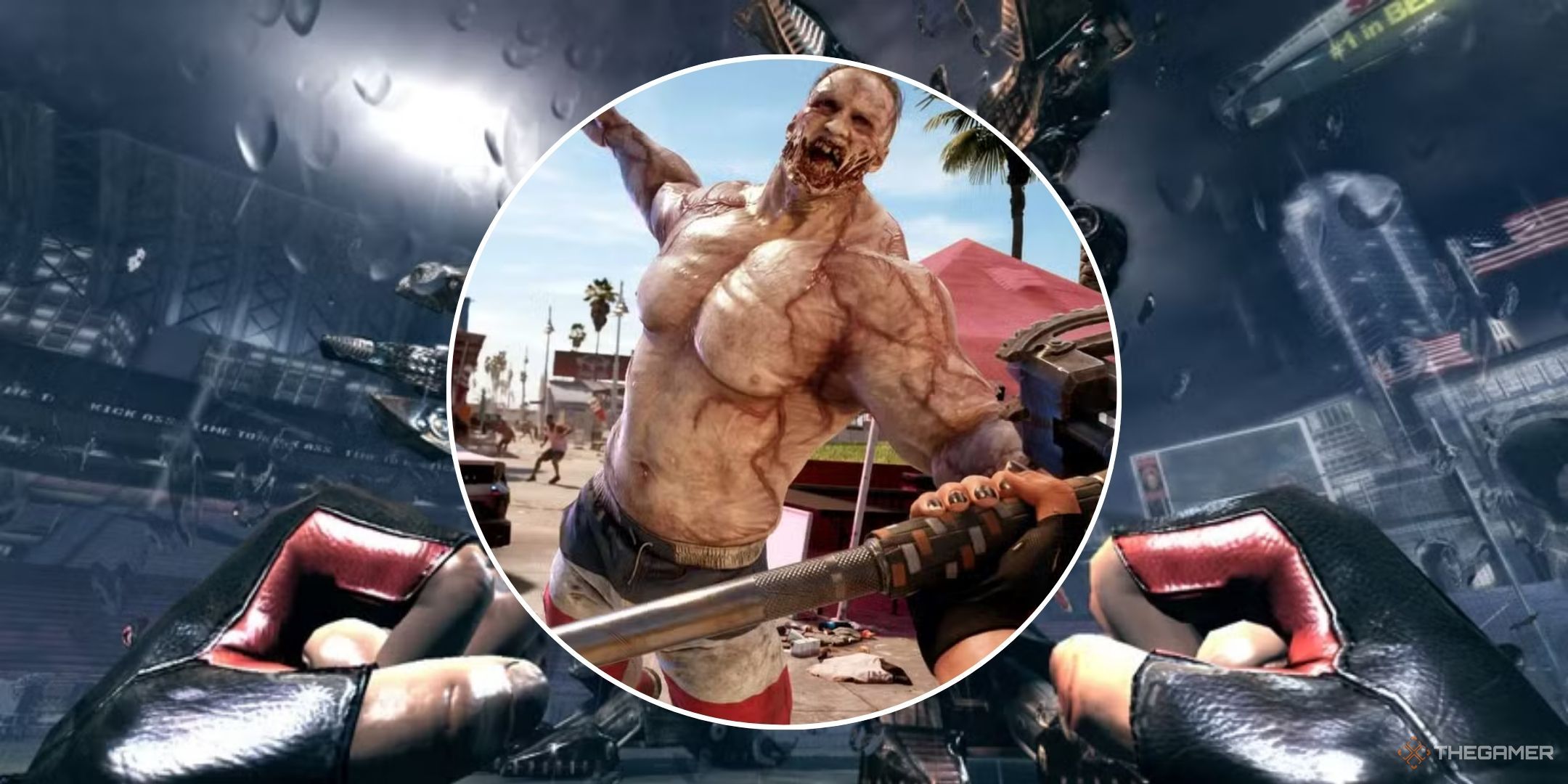 Duke Nukem Forever image in the background with Dead Island 2 image in the foreground.