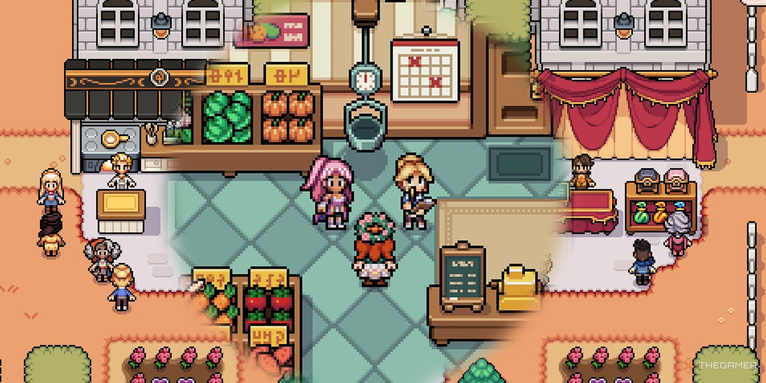 A farmer of General Store, NORA and Adeline in the background of the upgraded Saturday market.