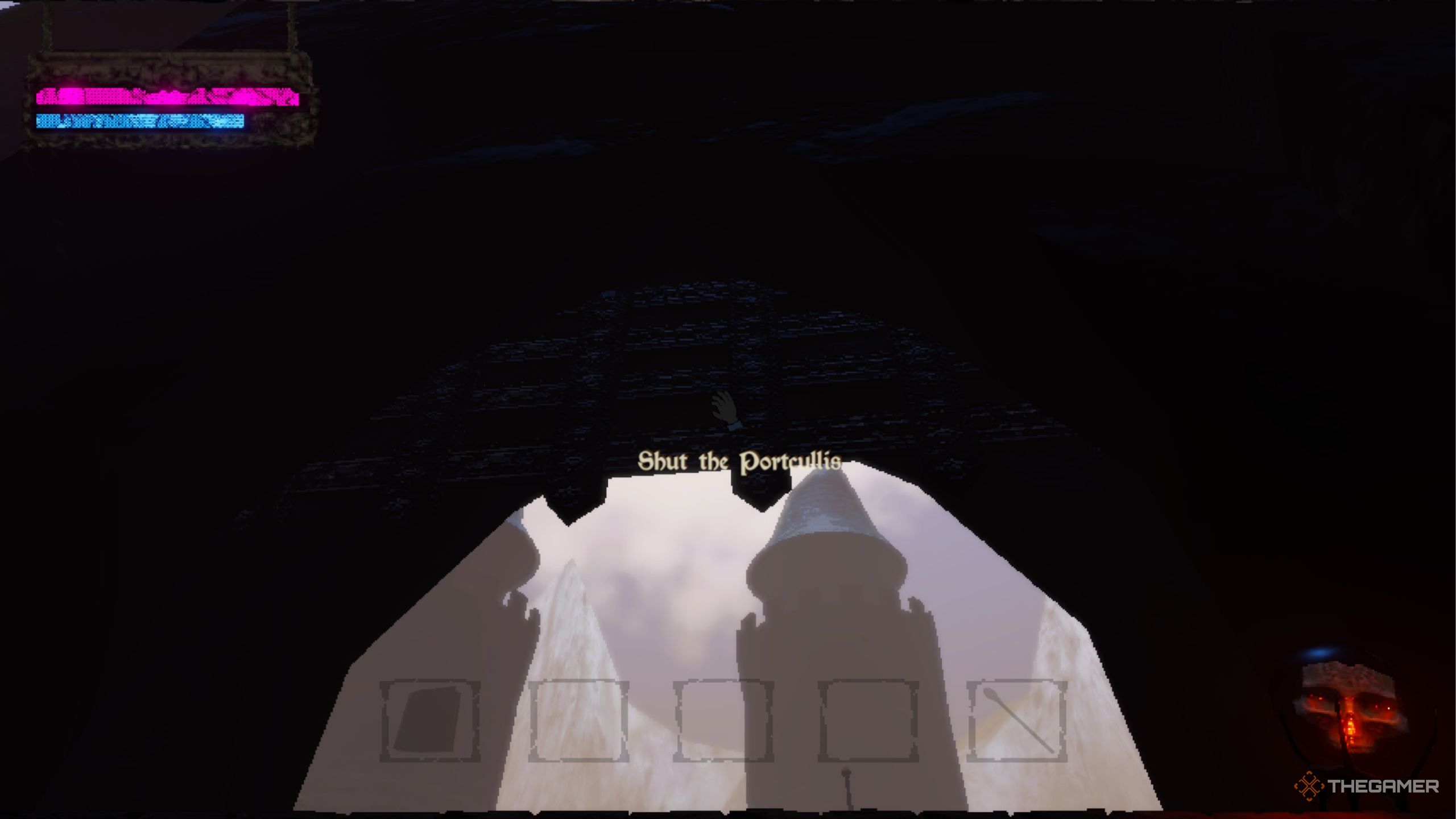 Mage area option to close the base door.
