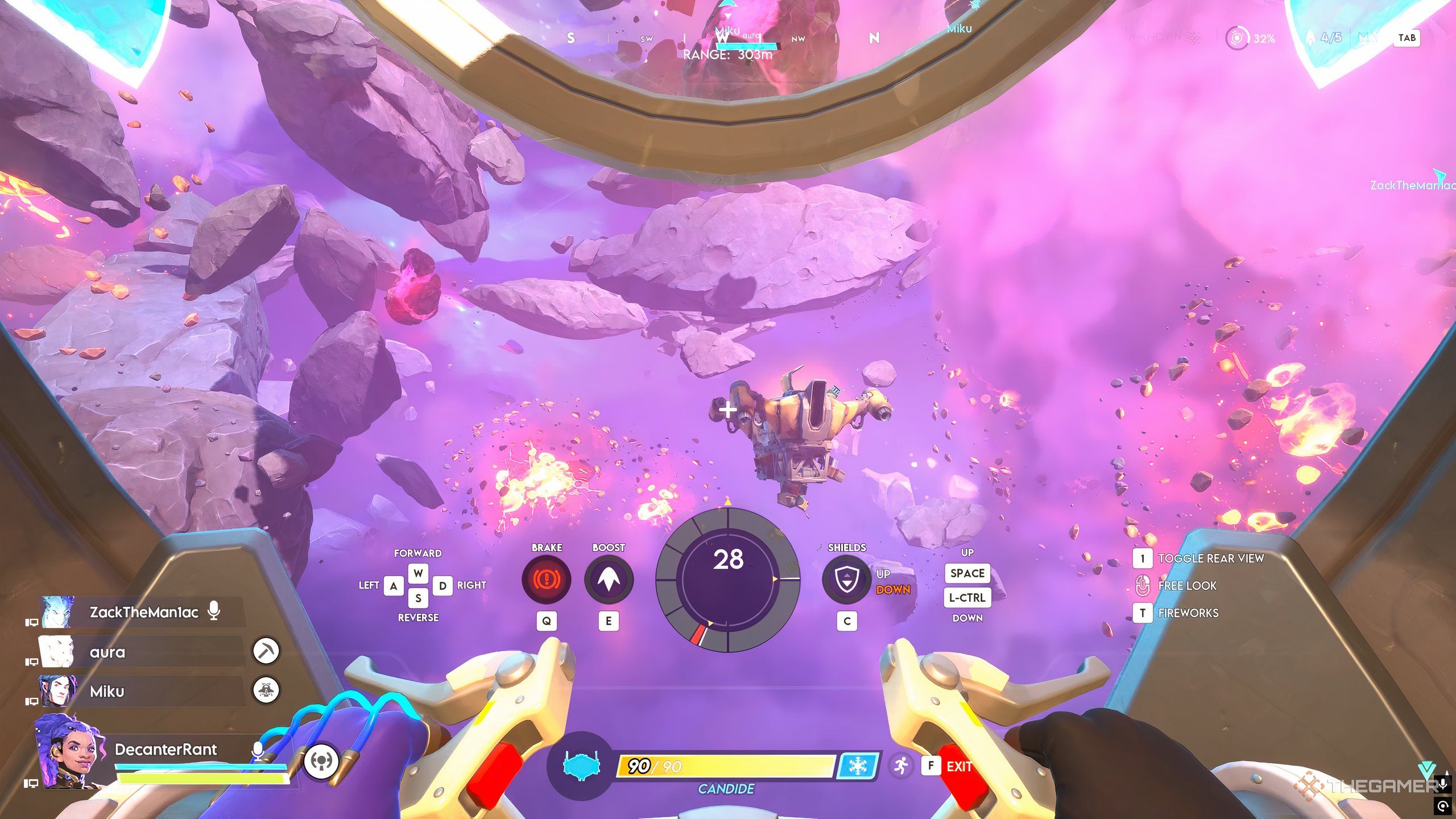 A ship in Wildgate that is piloted through outer space.