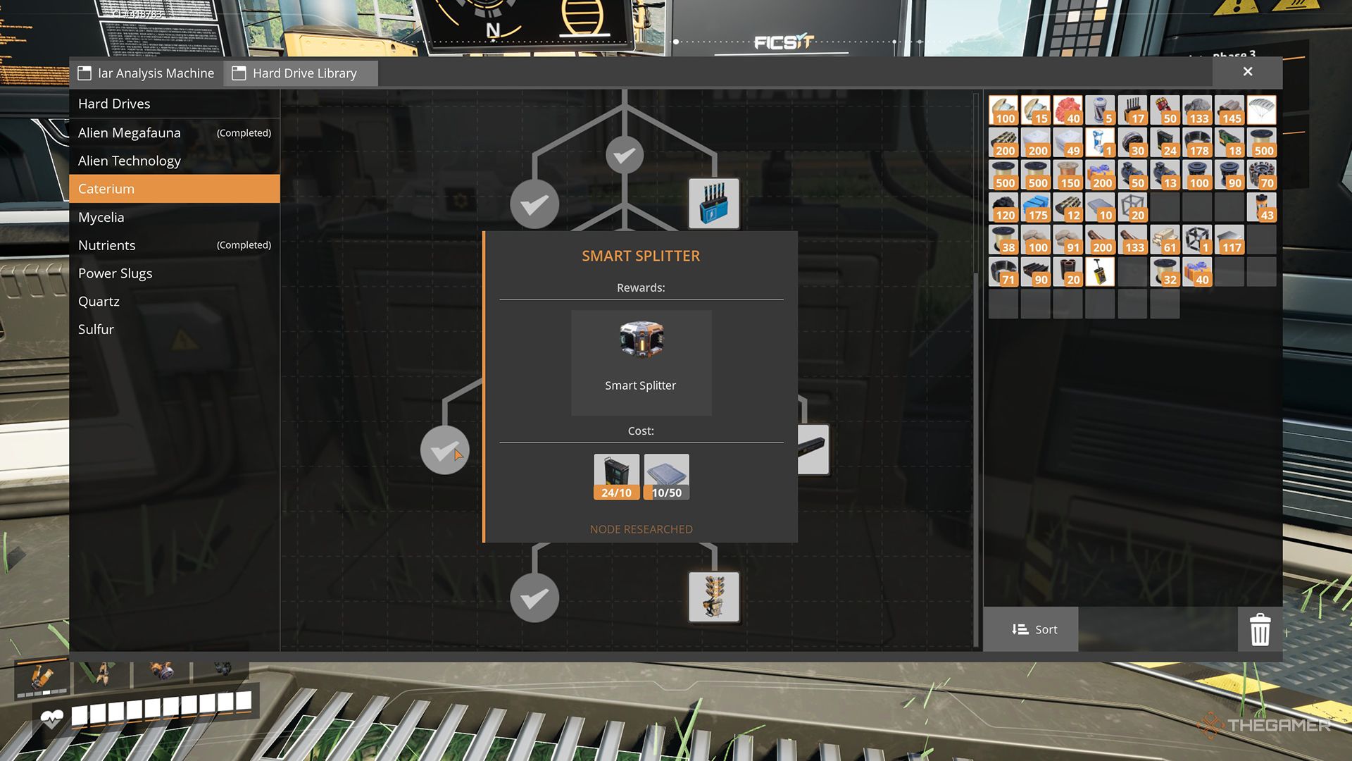 MAM's smart splitter research nodes are satisfactory.
