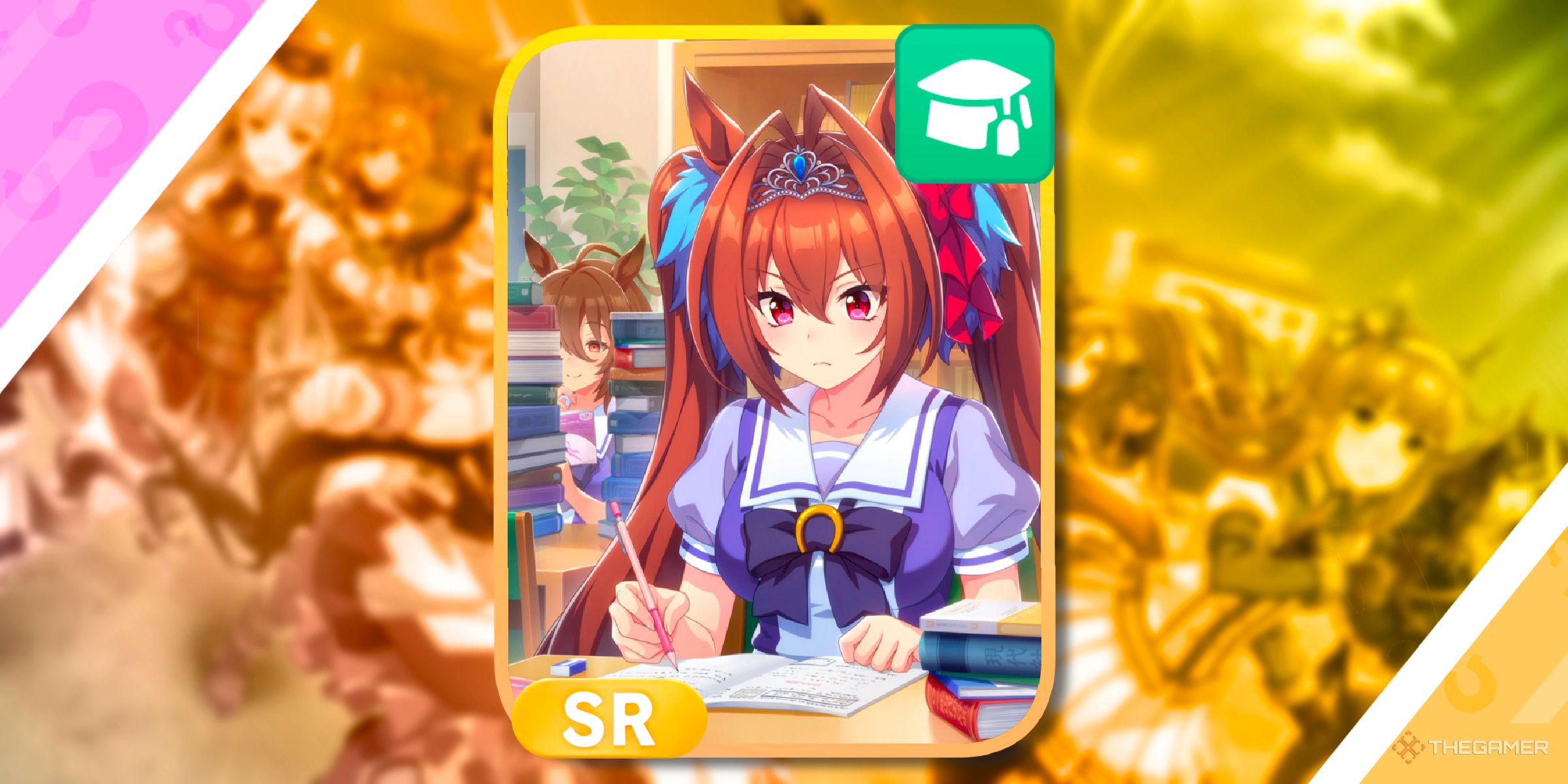 SR Daiwa Scarlet [Nothing Hard Work Can't Solve!] Wit Support Card from Umamusume: Pretty Derby.