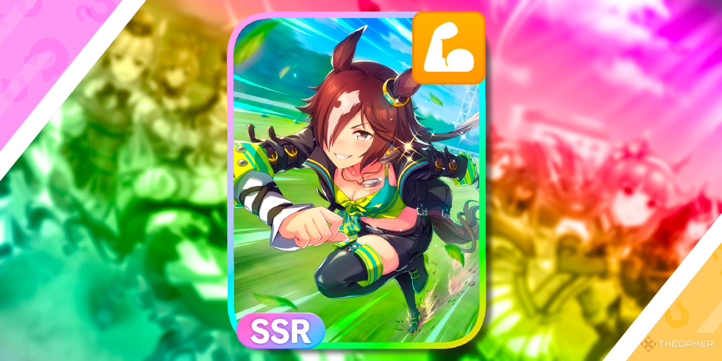 SSR Vodka [Wild Rider] Power Support Card from Umamusume: Pretty Derby.