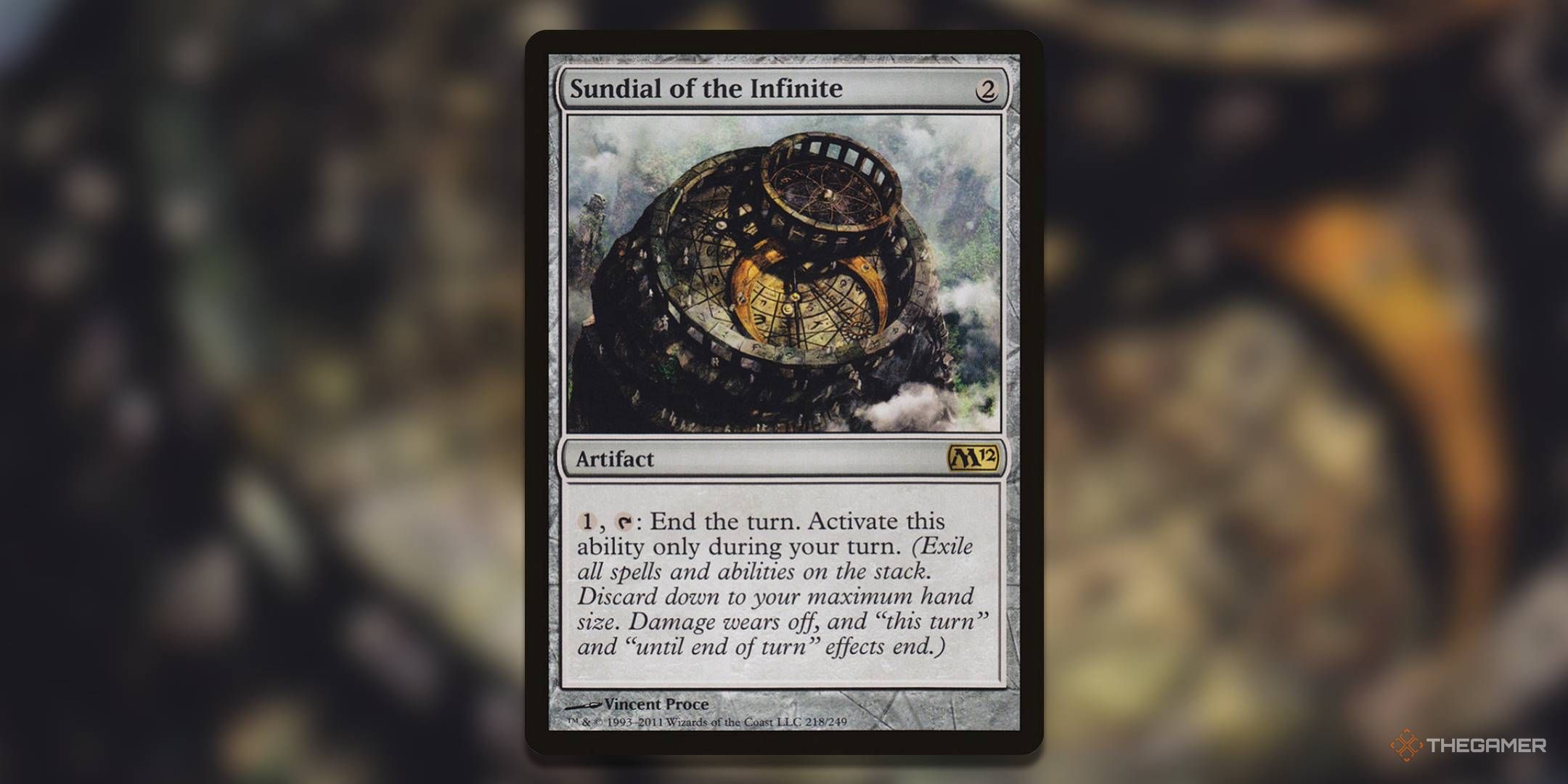 Sundials of the infinite cards, from magic: the magic of land settled 2012.
