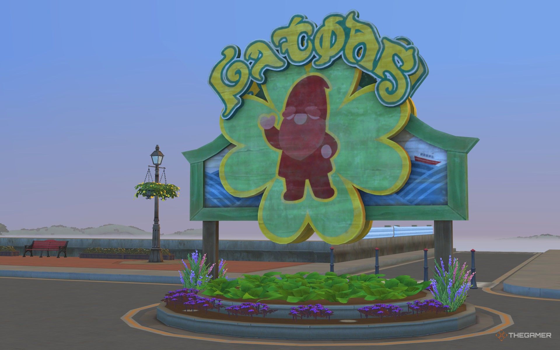 Gnome sign in Innisgreen in Sims 4 Enchanted by Nature.