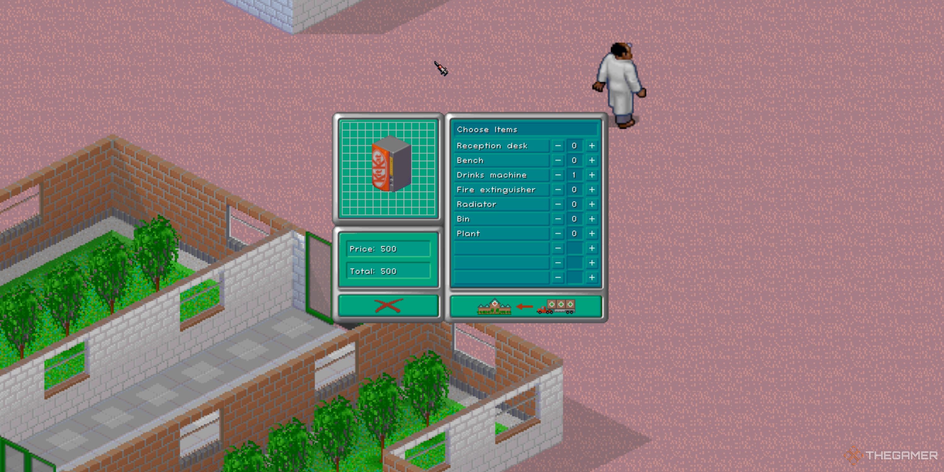 The KitKat drink vending machine in Theme Hospital.