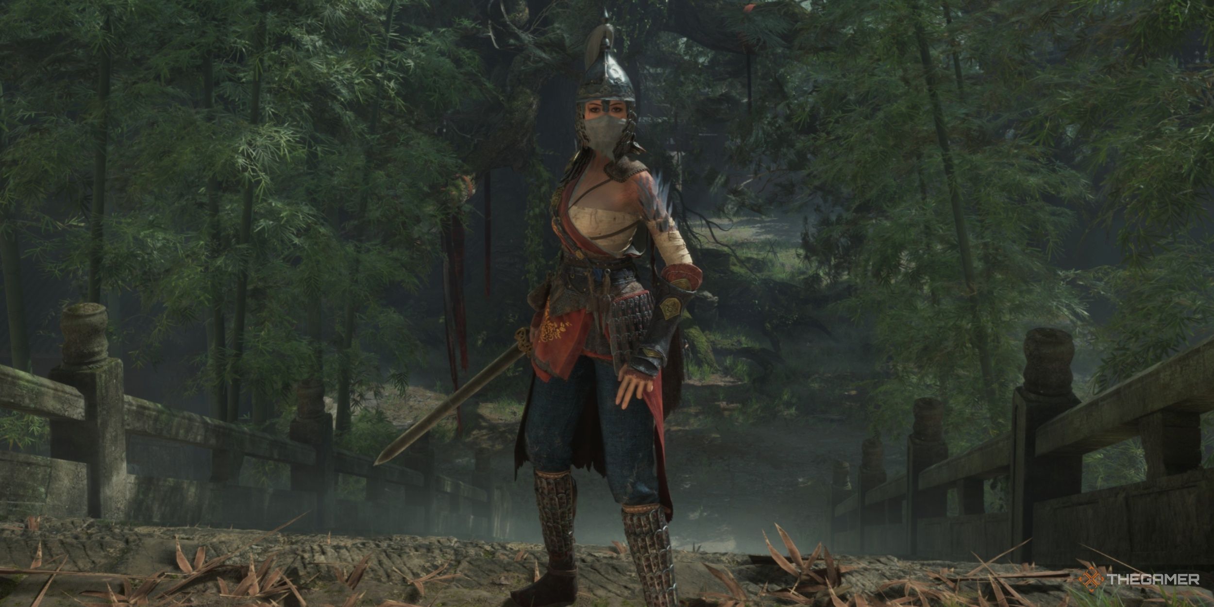 Bai Wuchang controls a one -handed sword in Wuchang: Fallen Feathers.