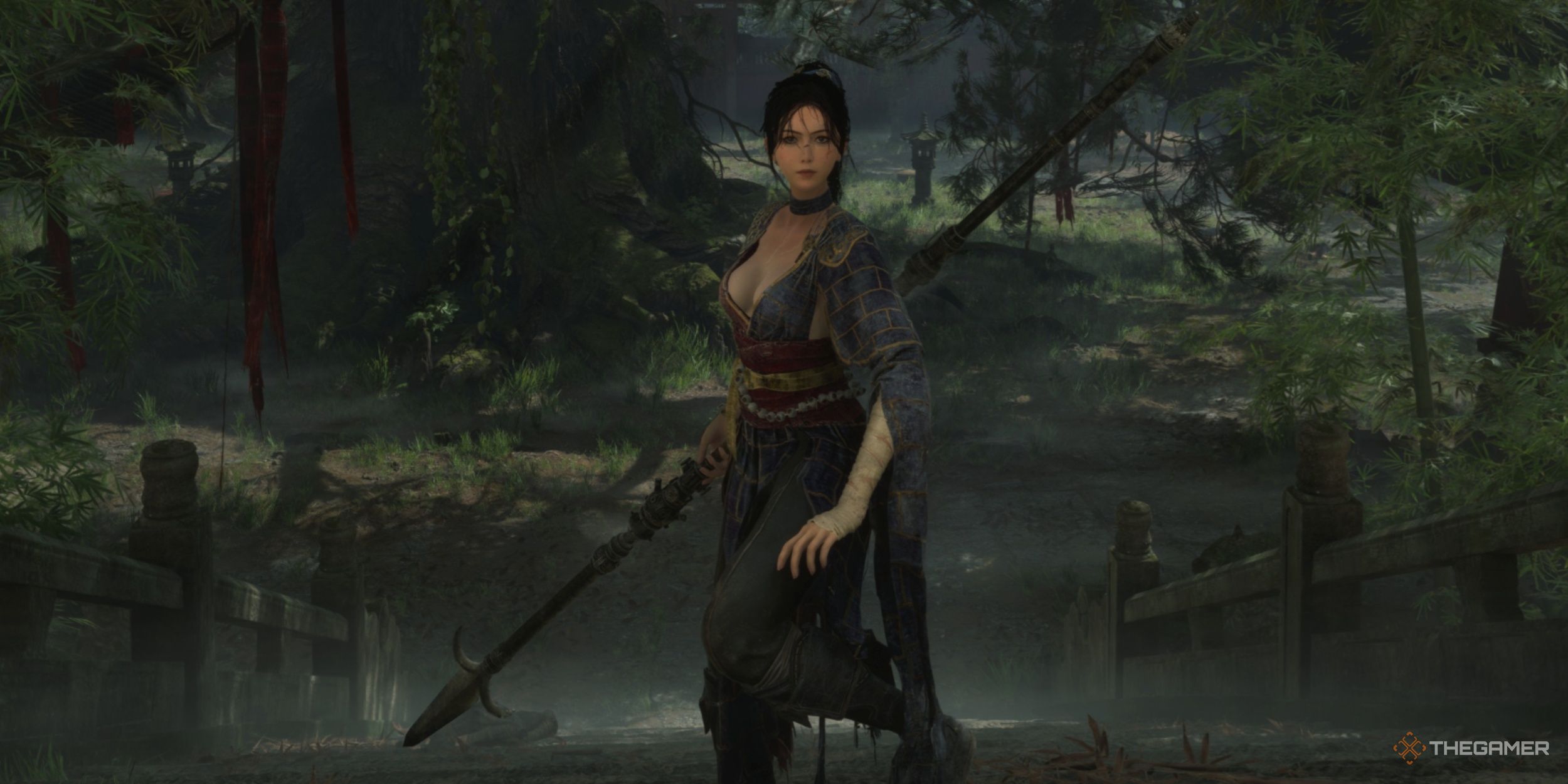 Bai Wuchang controls the steam javelin in Wuchang: Fallen Feathers.