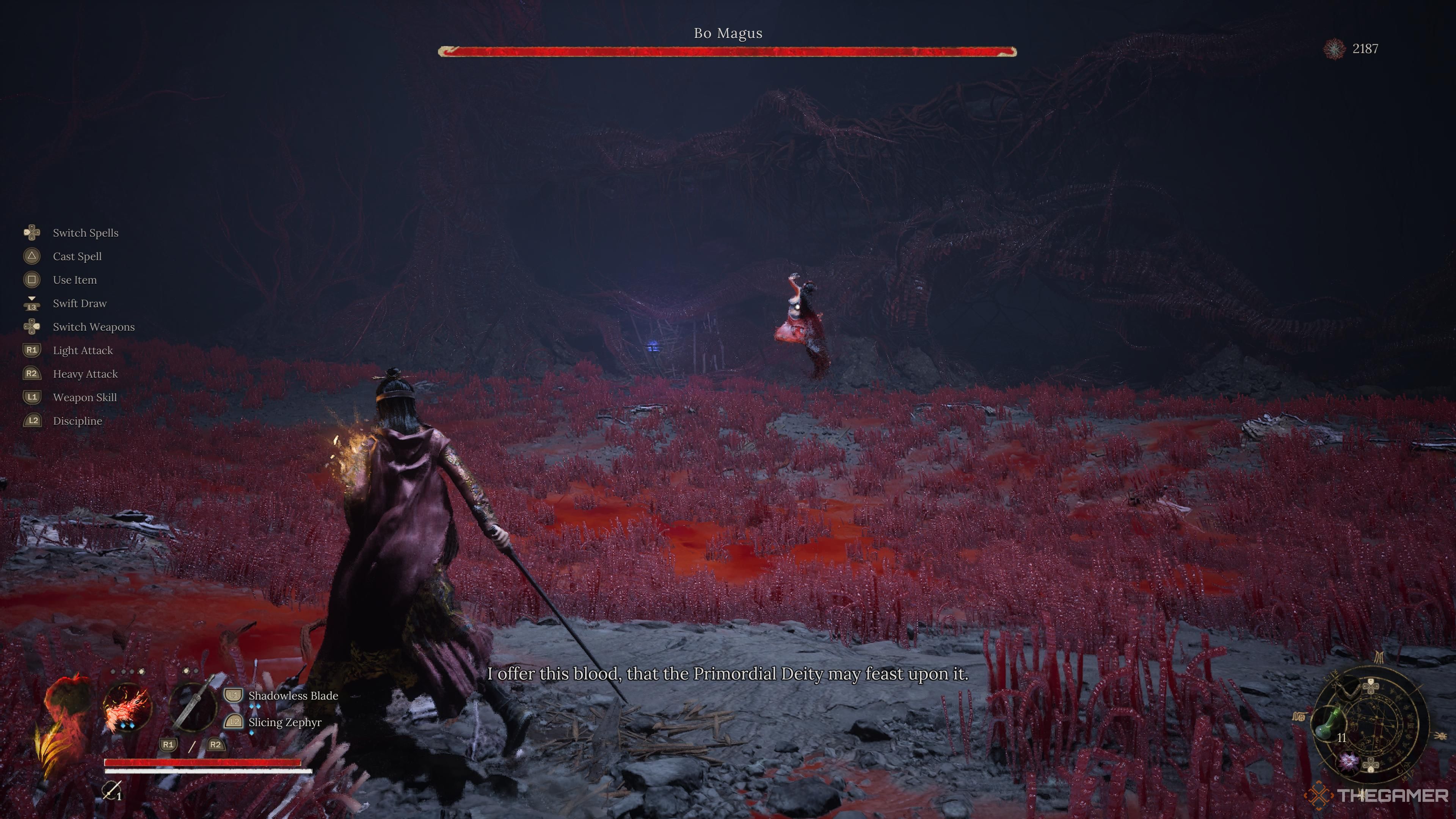 In the fight against Bo Mags in the woaching: Falling feather.