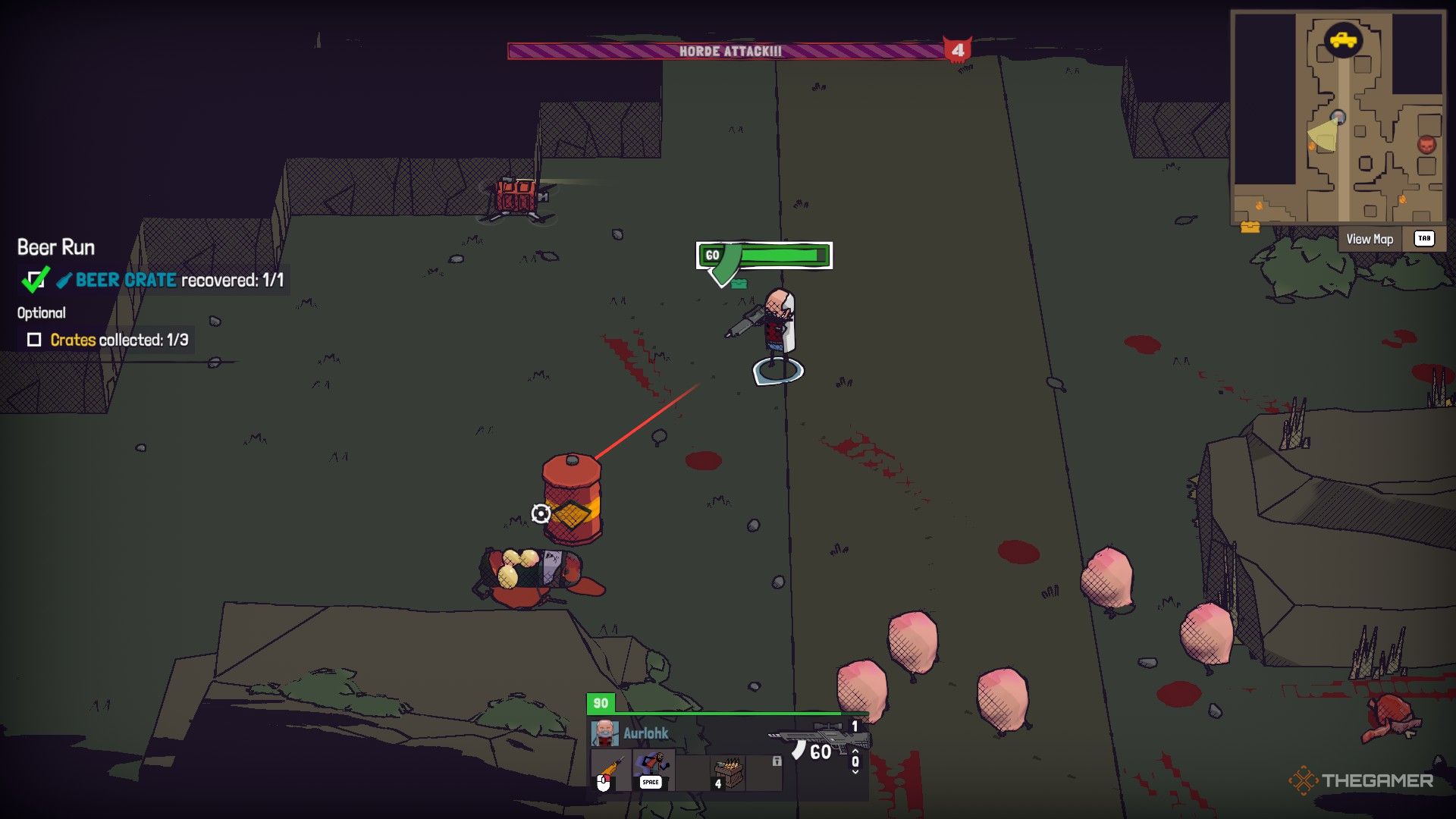 Using the default rifle, the east-coming barrel shoot a lot of coming barrel in Buntauel.