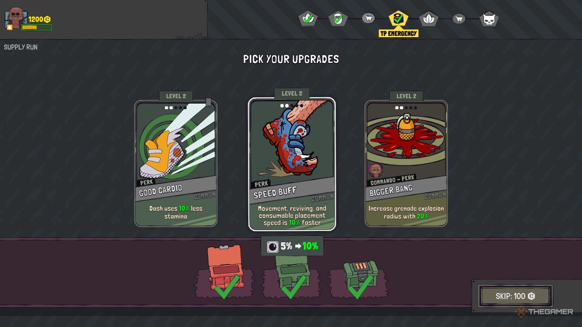 Selecting a loud buffnce Perk for their character during the process operated in the process.