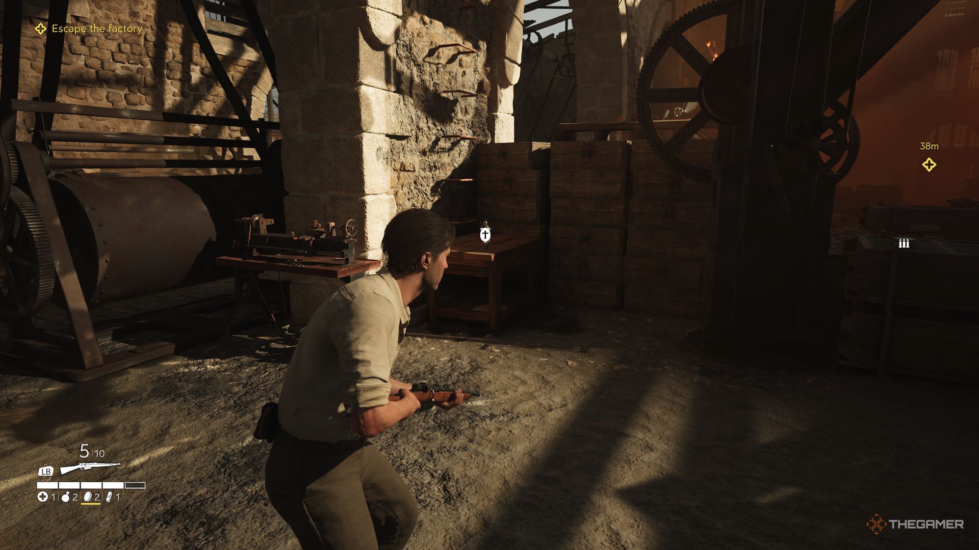 Magic on the box in the factory in the mafia in the old country.