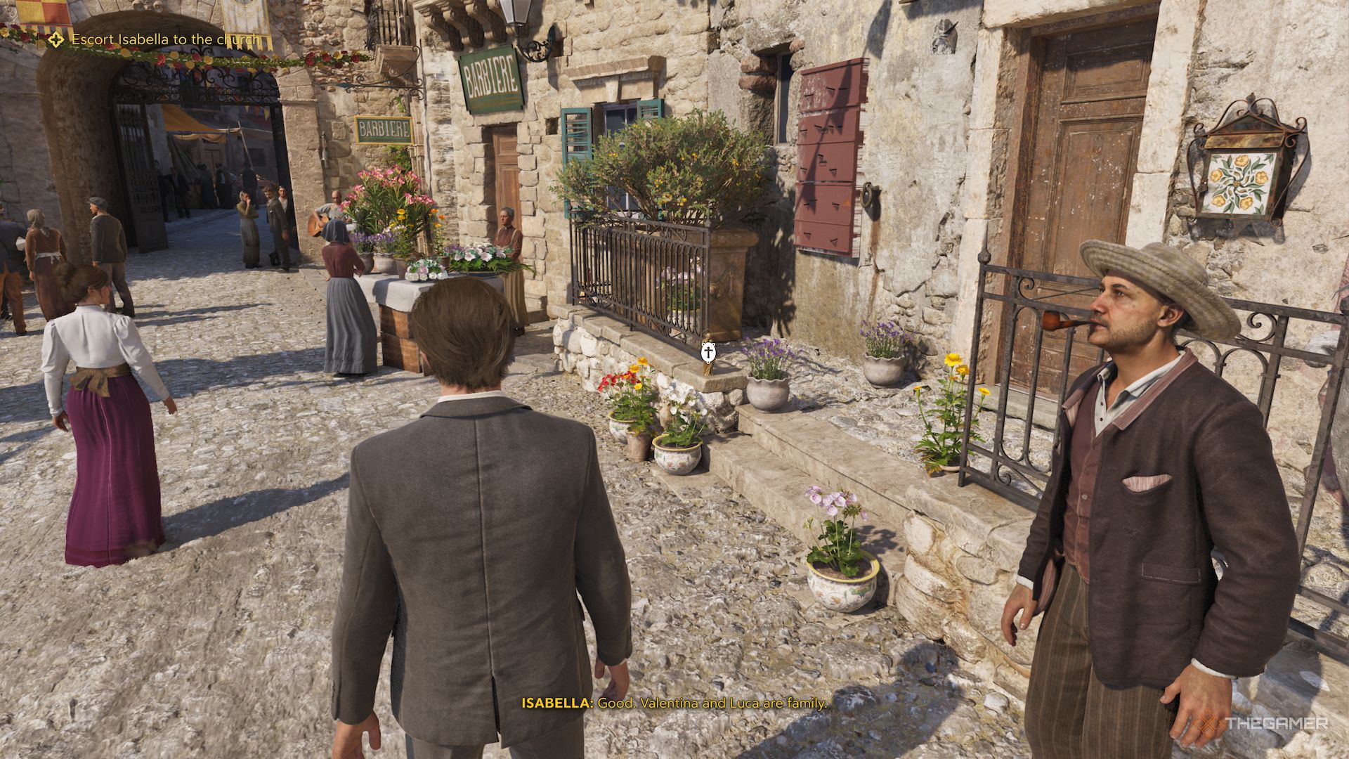 The magic on the stone wall in the mafia in the old country.