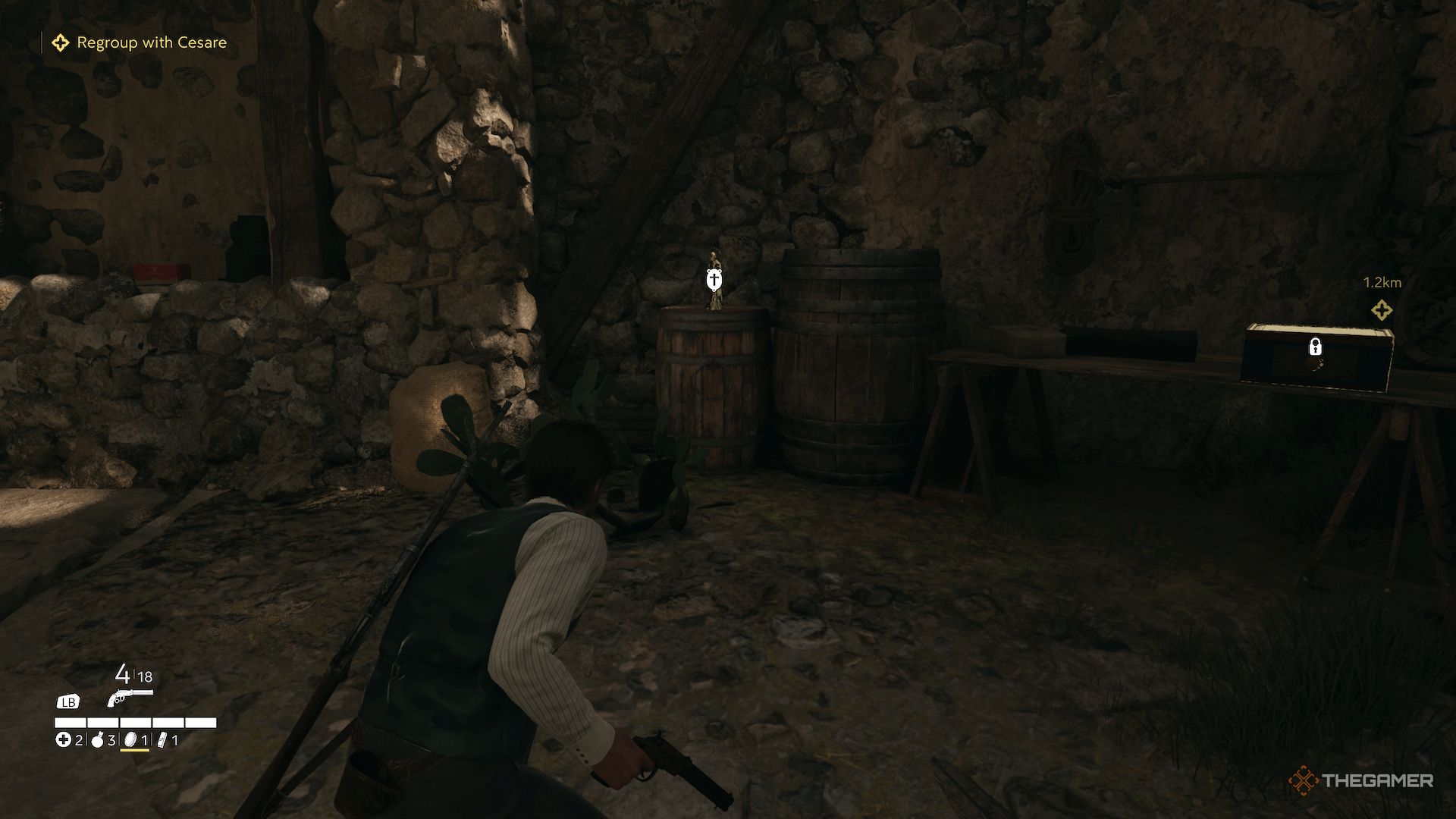 The magic sitting on mainly next to the stone wall in the mafia in the old ground.