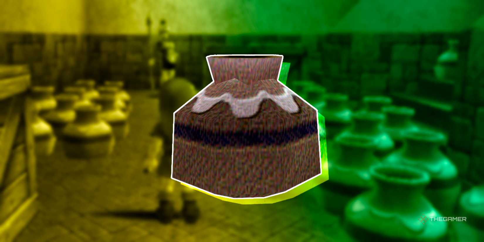 A jagged pot from The Legend of Zelda Ocarina of Time and Majora's Mask.