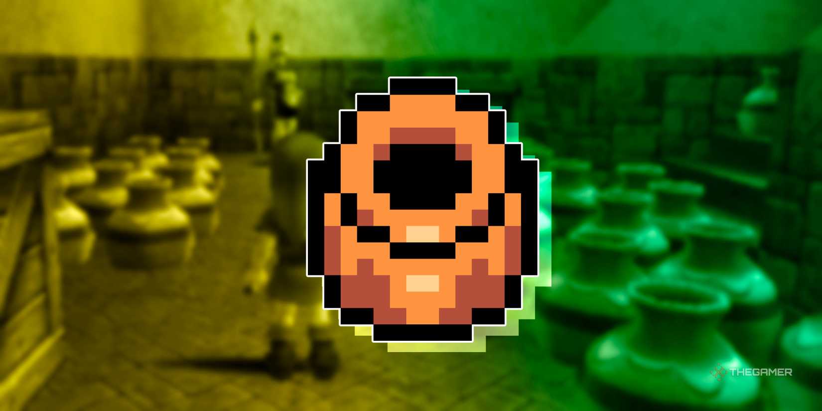 A pixel art pot from The Legend of Zelda Link's Awakening DX.