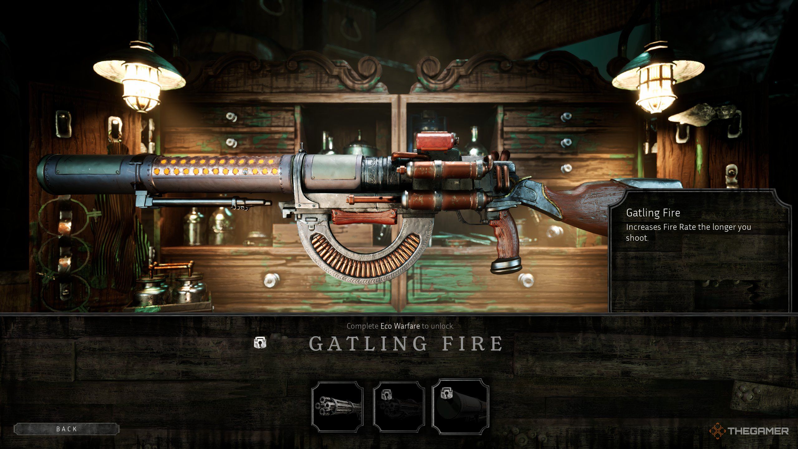 The engine gun in the workshop in Abyssus.